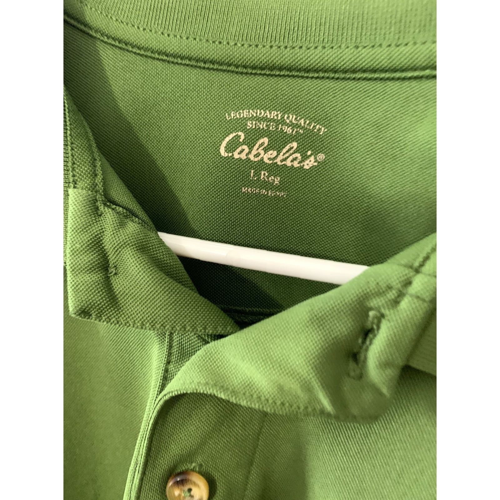 Vintage Cabela's Short Sleeve Green Polo Shirt Men's Large Size US L / EU 52-54 / 3 - 2 Thumbnail