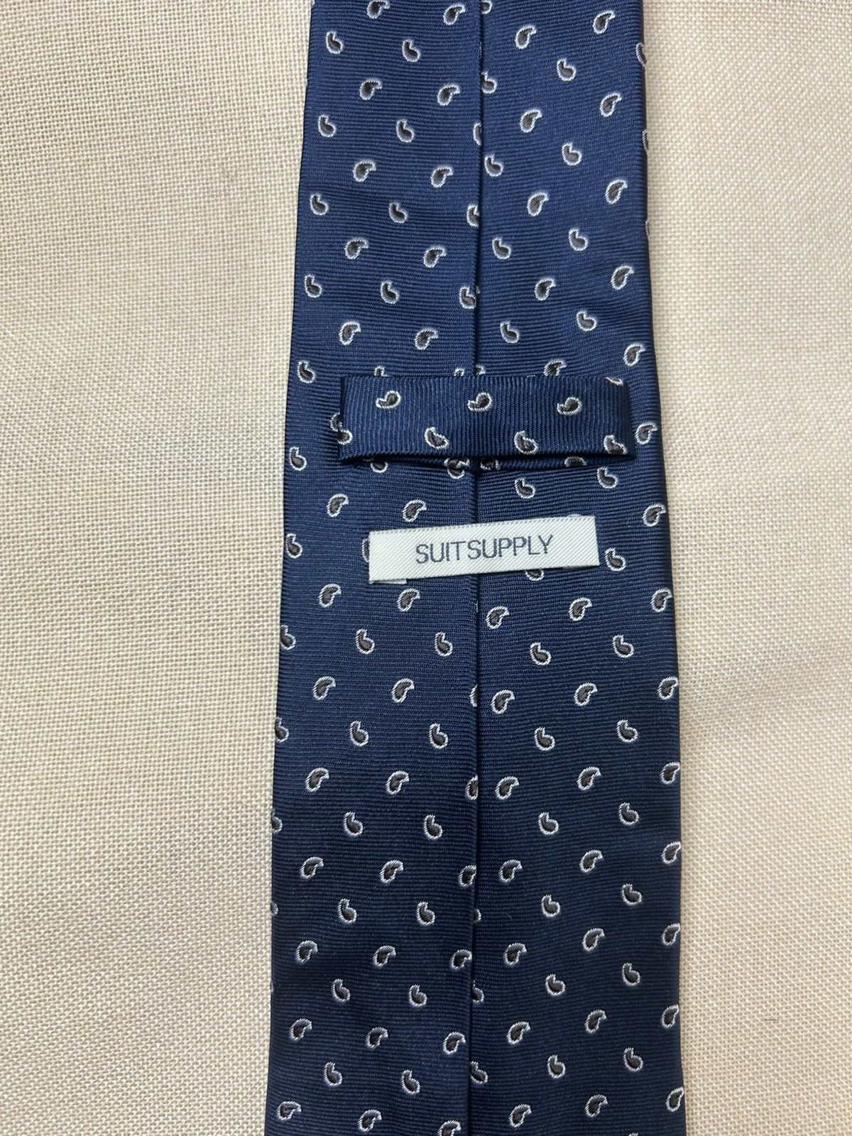 Suitsupply Suitsupply blue navy mini paisley Silk Mens Tie Size ONE SIZE - 4 Thumbnail