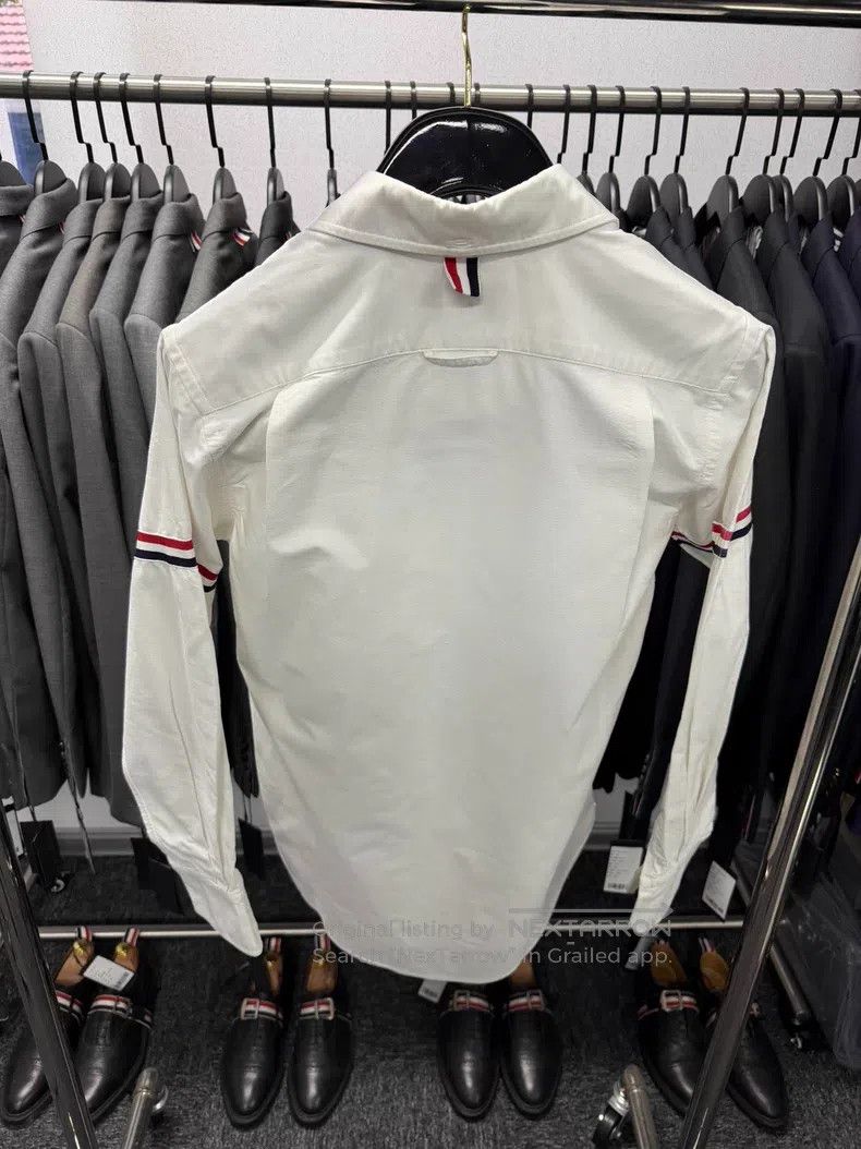 Thom Browne Thom Browne Classic Double Sleeve Badge Shirt Size US XS / EU 42 / 0 - 2 Thumbnail