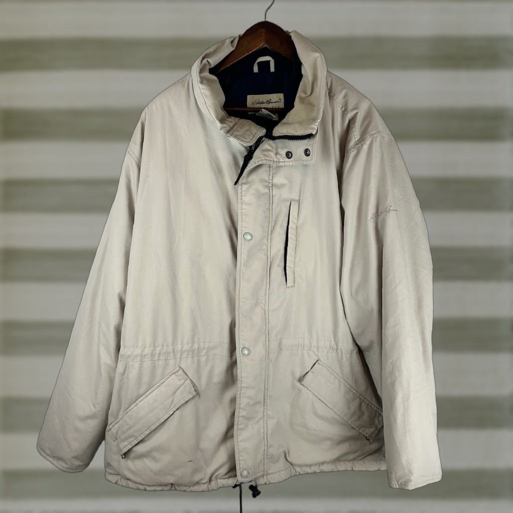 Eddie Bauer Eddie Bauer Jacket Men’s Puffer Down Insulation XL Stone/Navy Winter Insulated Regular测试 Size US XL / EU 56 / 4 - 1 Thumbnail