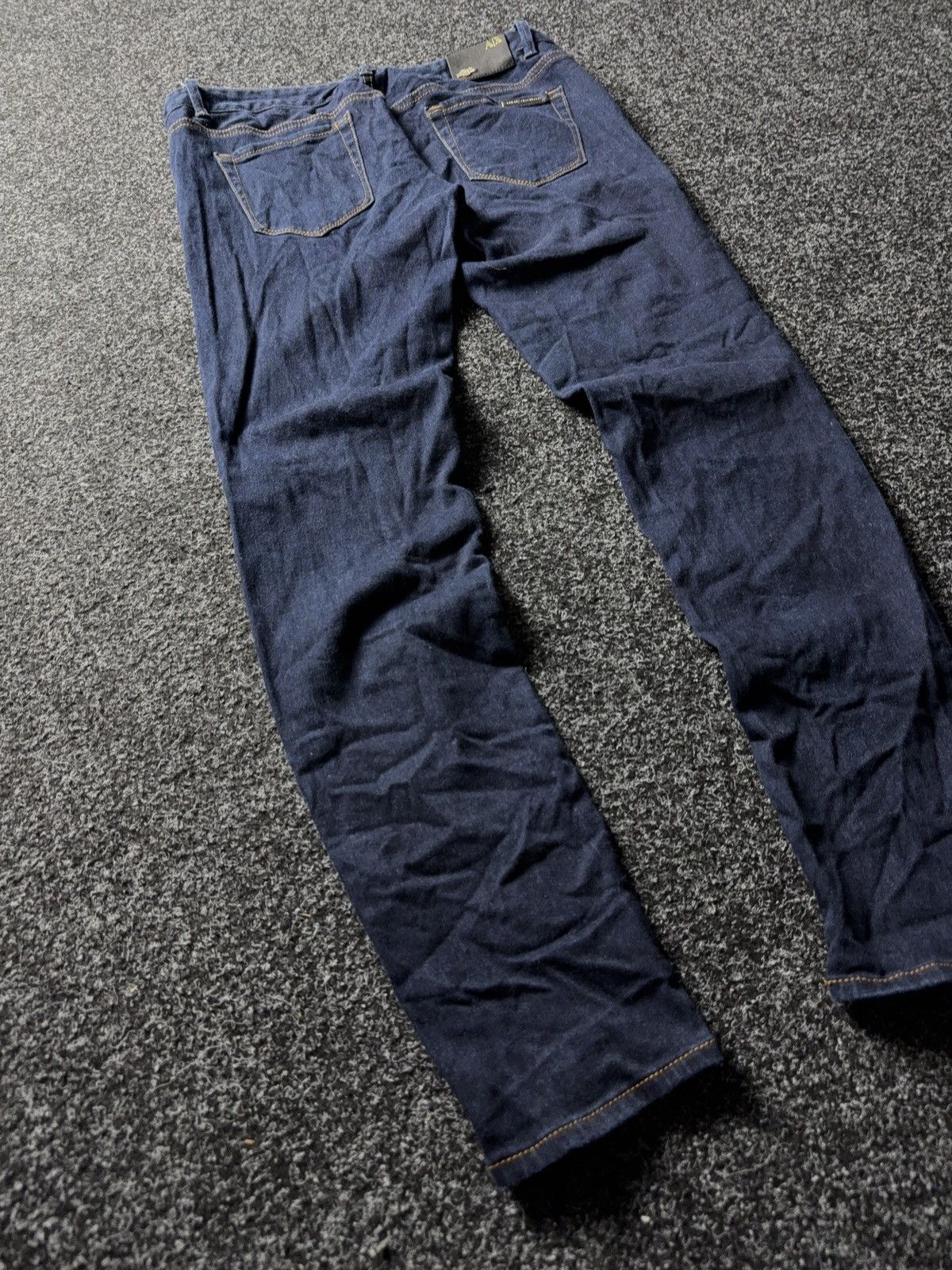 Armani Exchange Luxury Y2K Armani Exchange Slim Fit Dark Blue Stretch Jeans Size 30" / US 8 / IT 44 - 11 Thumbnail