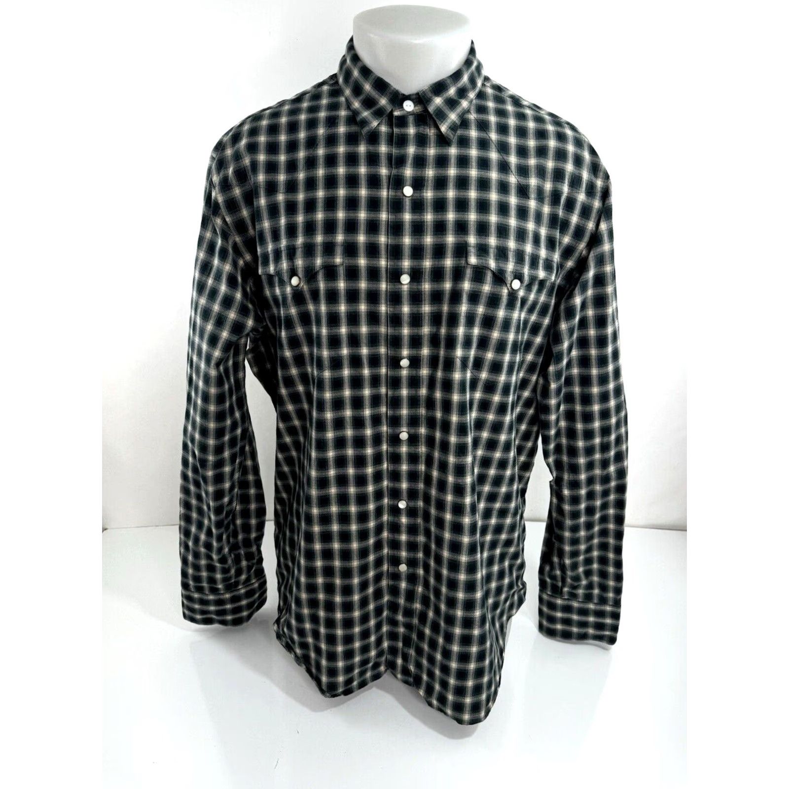 Polo Ralph Lauren Polo Ralph Lauren - Pearl Snap Plaid Mens XL Western Shirt Size US XL / EU 56 / 4 - 2 Thumbnail