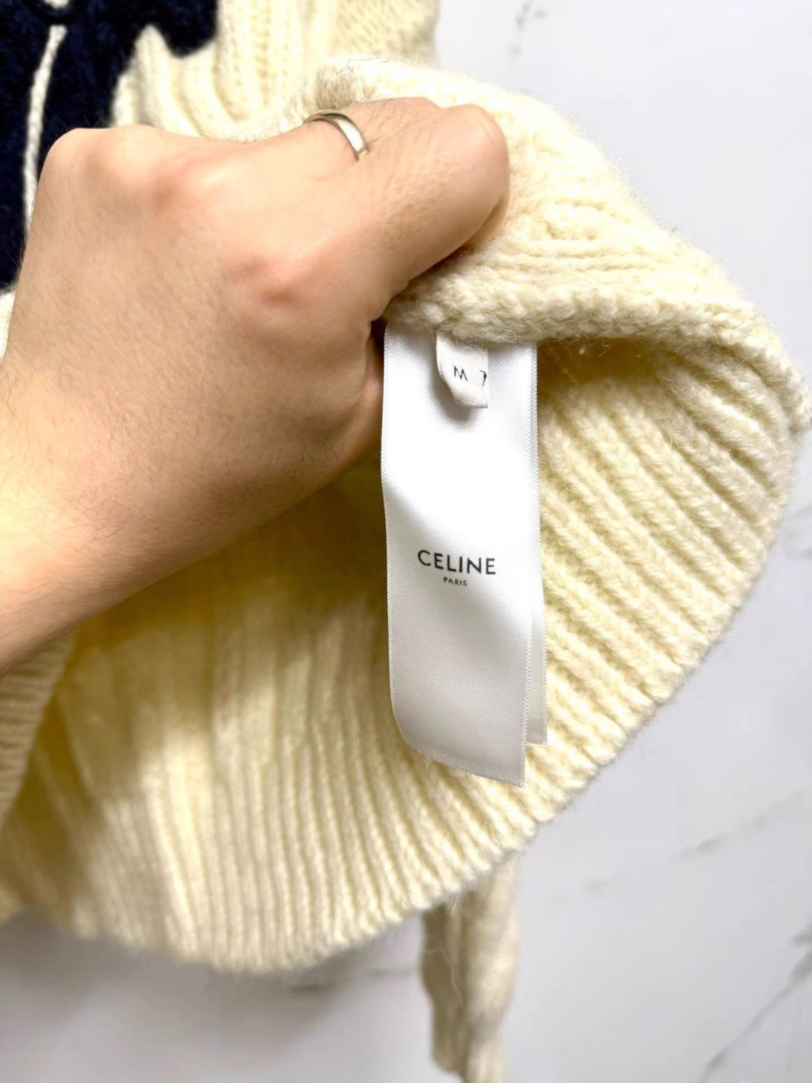 Celine Celine Logo Stitches Knitwear Sweater-2505 Size US M / EU 48-50 / 2 - 4 Thumbnail