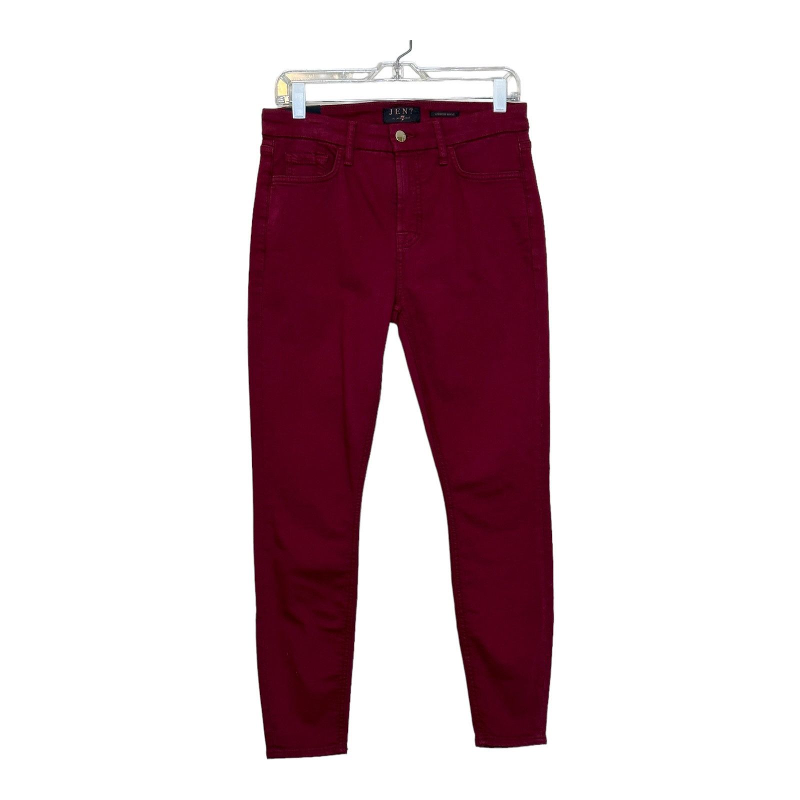 7 For All Mankind Jen7 red legging ankle stretch jeggings jeans size 8 Size 30" / US 8 / IT 44 - 10 Thumbnail