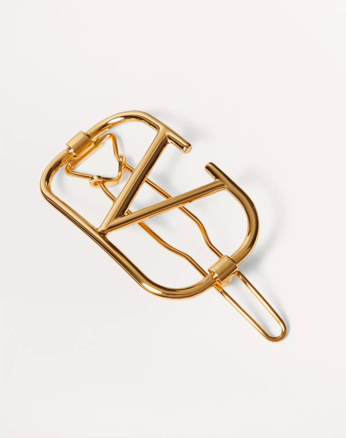 Valentino oc11z0725 Size:OS/Vlogo Signature Metal Hair Clip in Golden Size ONE SIZE - 5 Thumbnail