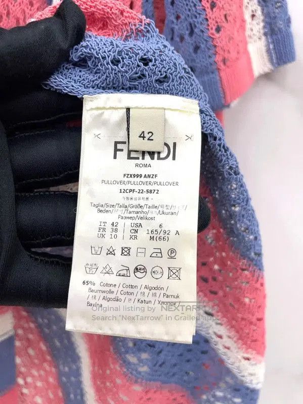 Fendi Fendi Colorful Cotton Blend Short Sleeve T-Shirt . Size L / US 10 / IT 46 - 8 Thumbnail