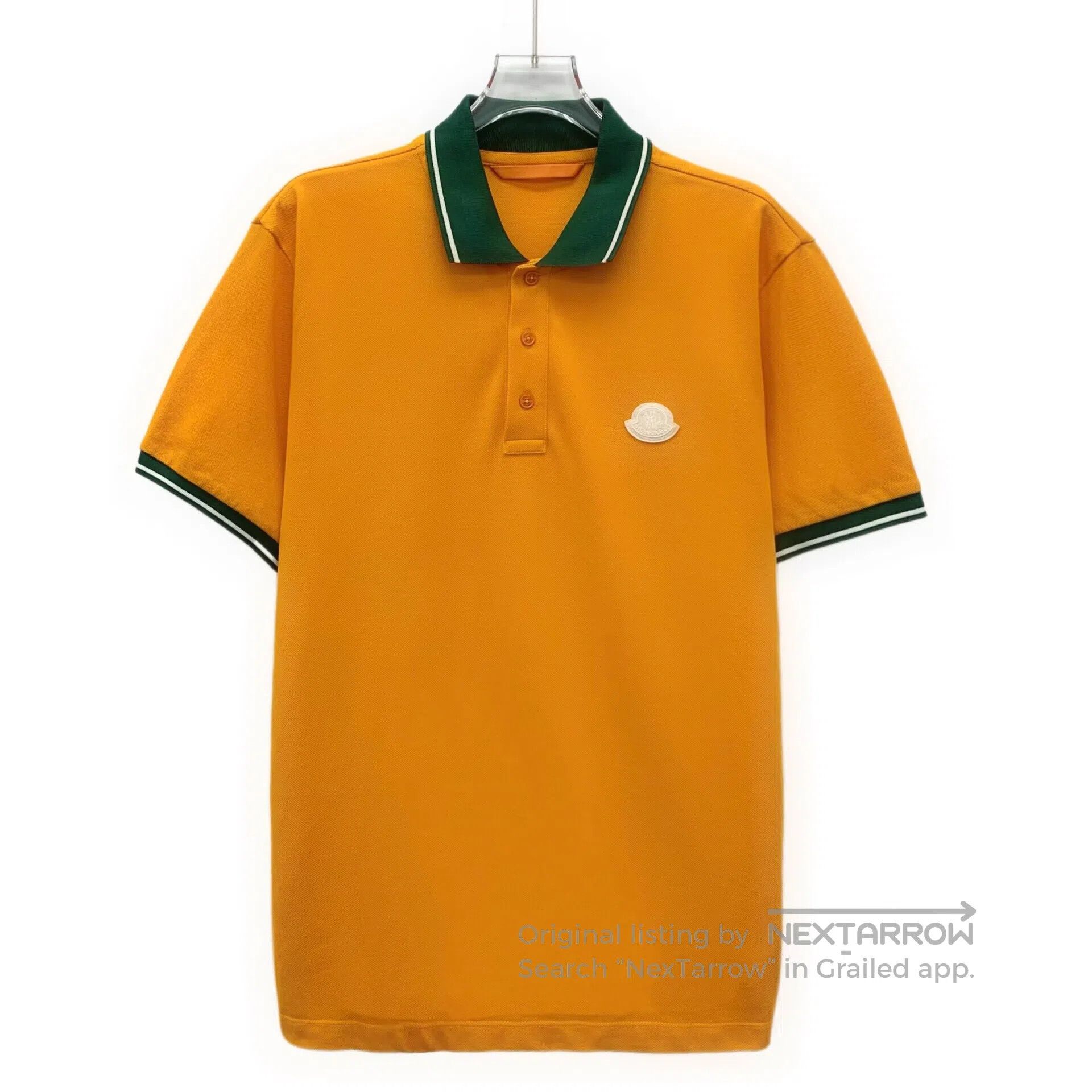 Moncler Moncler Yellow logo patch cotton collar single-breasted sh Size US L / EU 52-54 / 3 - 1 Thumbnail