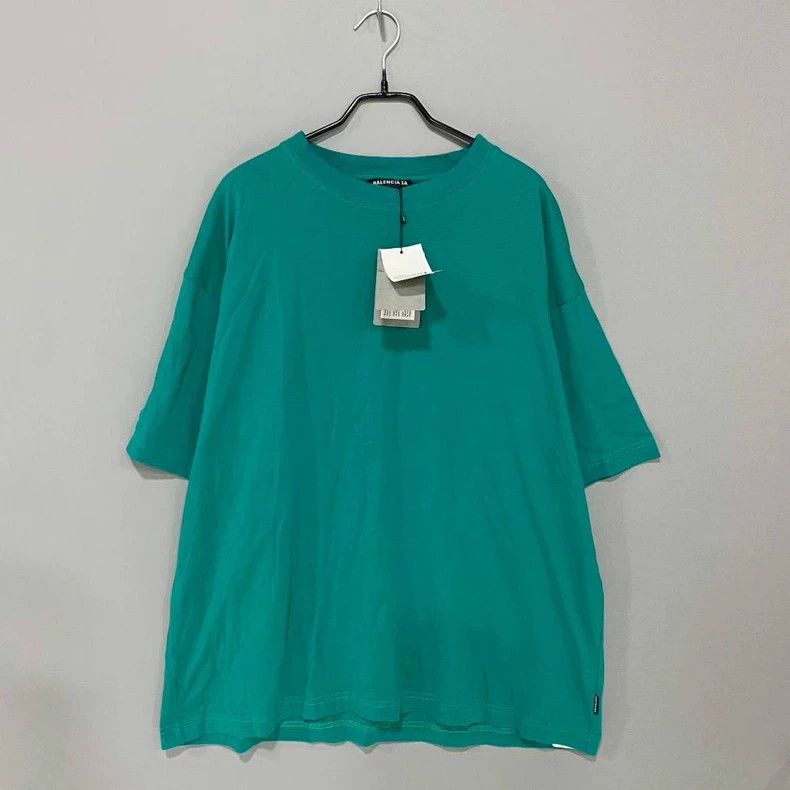 Balenciaga Balenciaga Green Embroidered Logo T-shirt - dmc Size US S / EU 44-46 / 1 - 1 Thumbnail