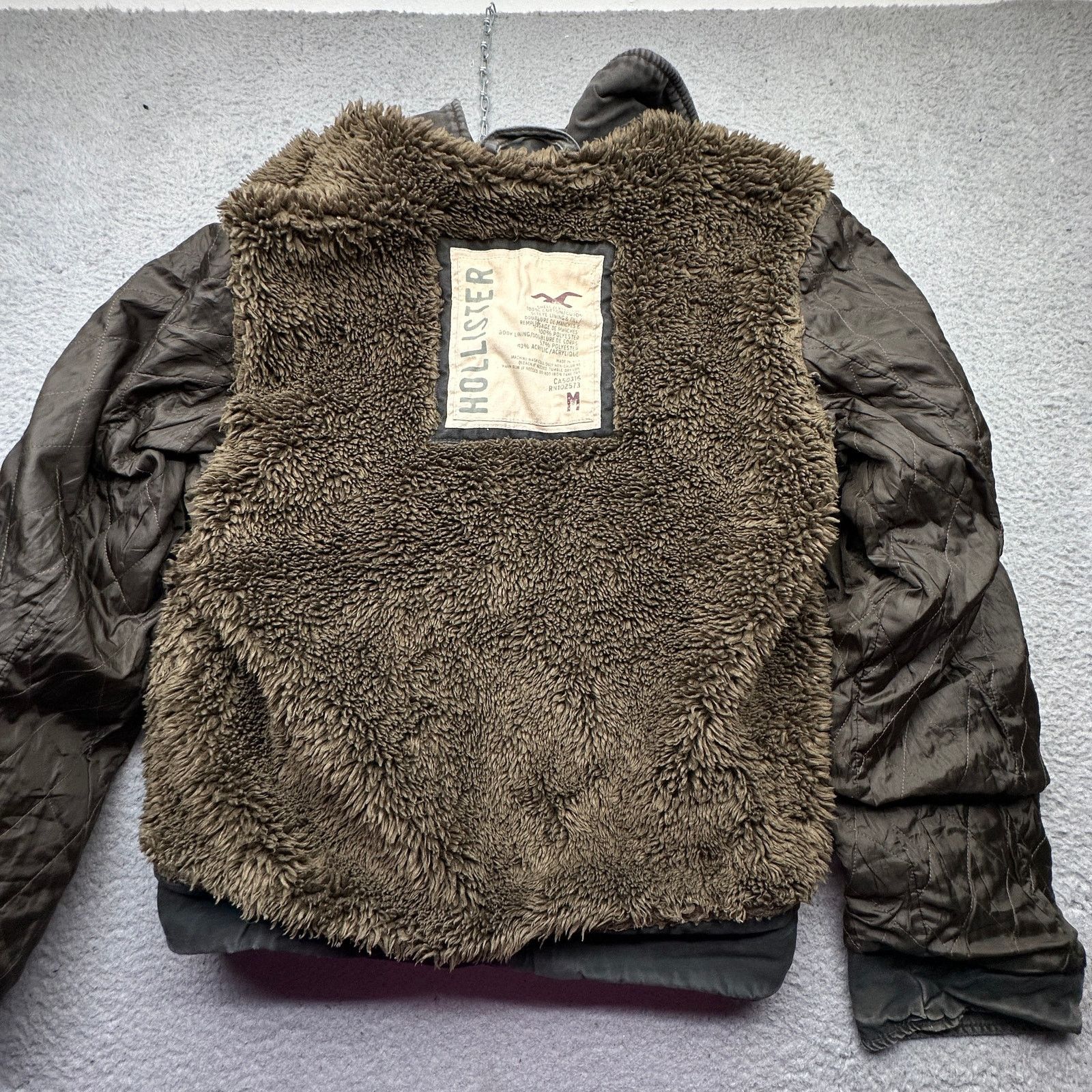 Hollister Hollister Bomber Utility Fur Lined Jacket Medium Distressed Size US M / EU 48-50 / 2 - 7 Thumbnail