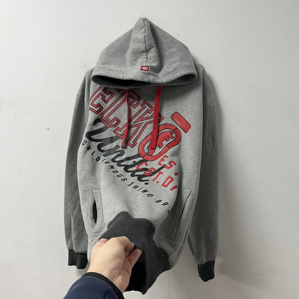 Ecko Unltd. Vintage Ecko Unltd Hoodie Big Logo Grey Size S Size US S / EU 44-46 / 1 - 9 Thumbnail