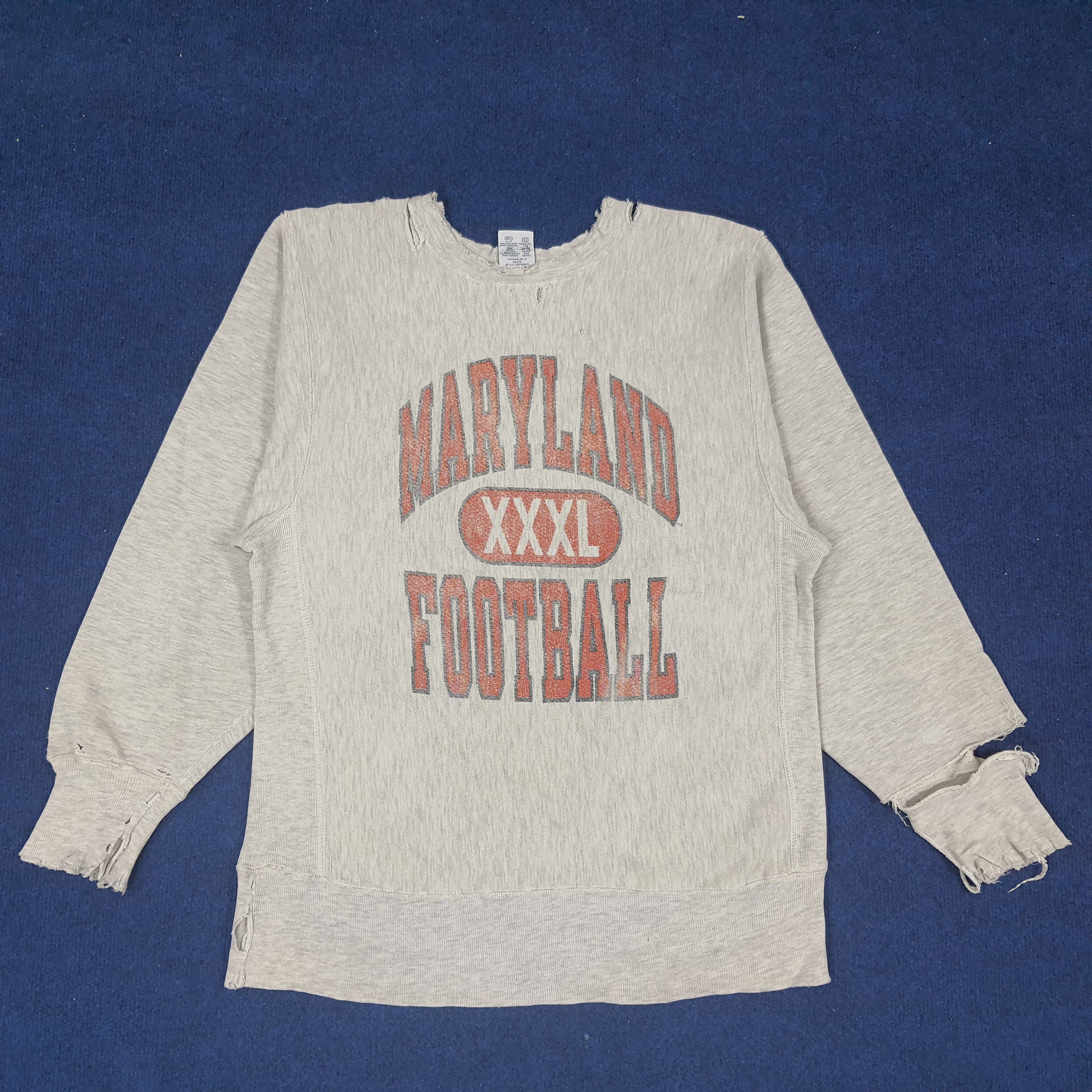 Champion × Vintage Vintage Champion Maryland Football Sports Sweatshirt C215N16 Size US S / EU 44-46 / 1 - 1 Thumbnail
