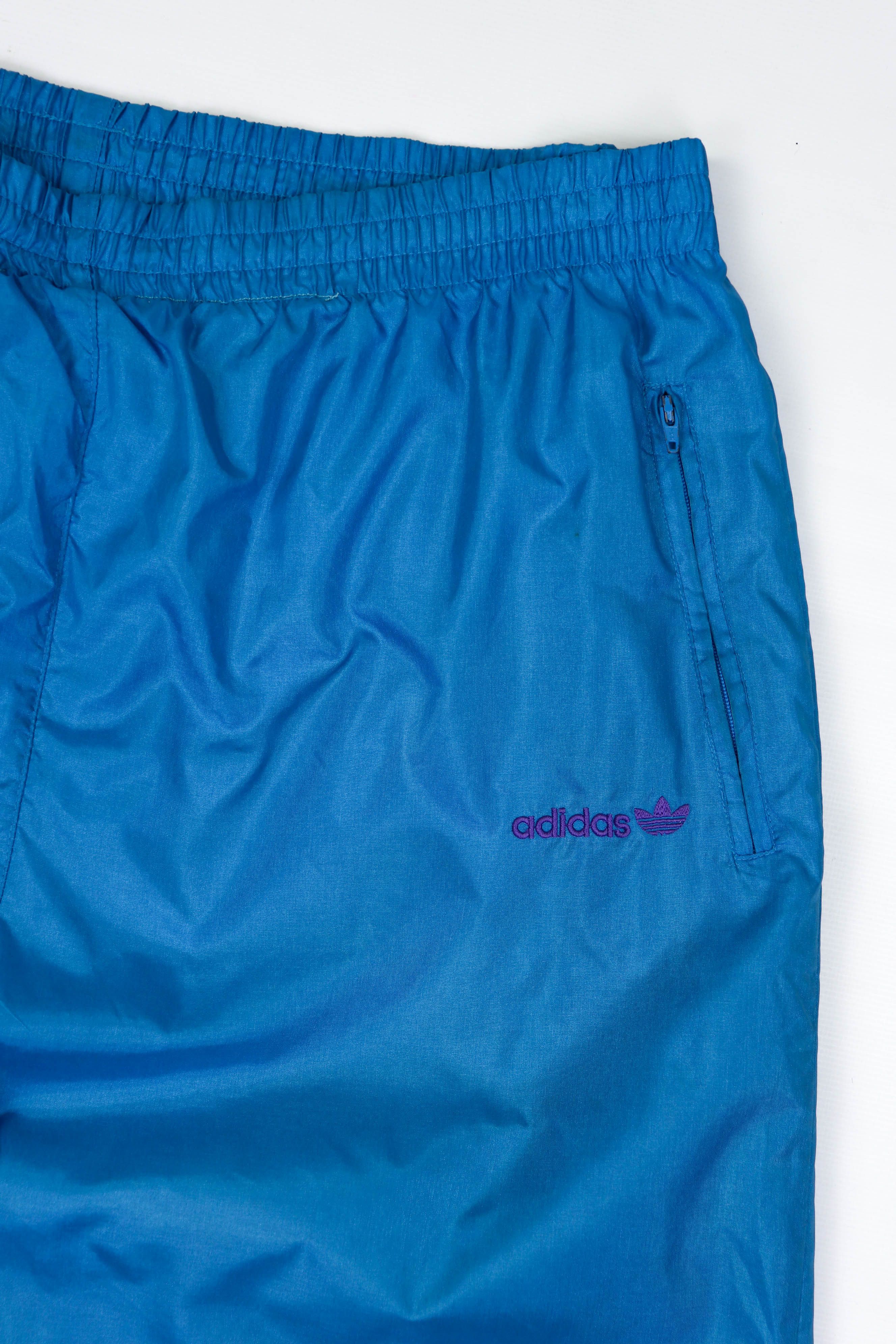 Adidas Adidas Vintage 80s 90s Blue Nylon Track Pants Size US 32 / EU 48 - 5 Thumbnail