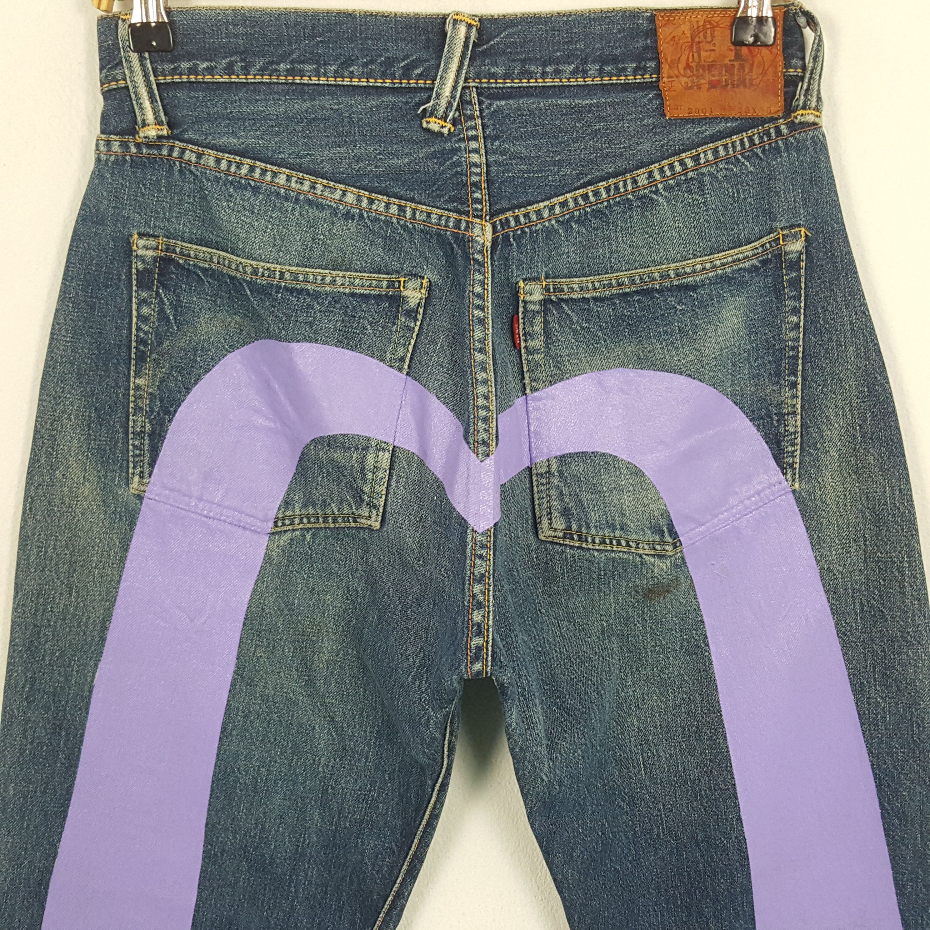 Evisu × Vintage Vintage Evisu Japan Custom Daicock Art Denim Jeans Size US 28 / EU 44 - 2 Thumbnail