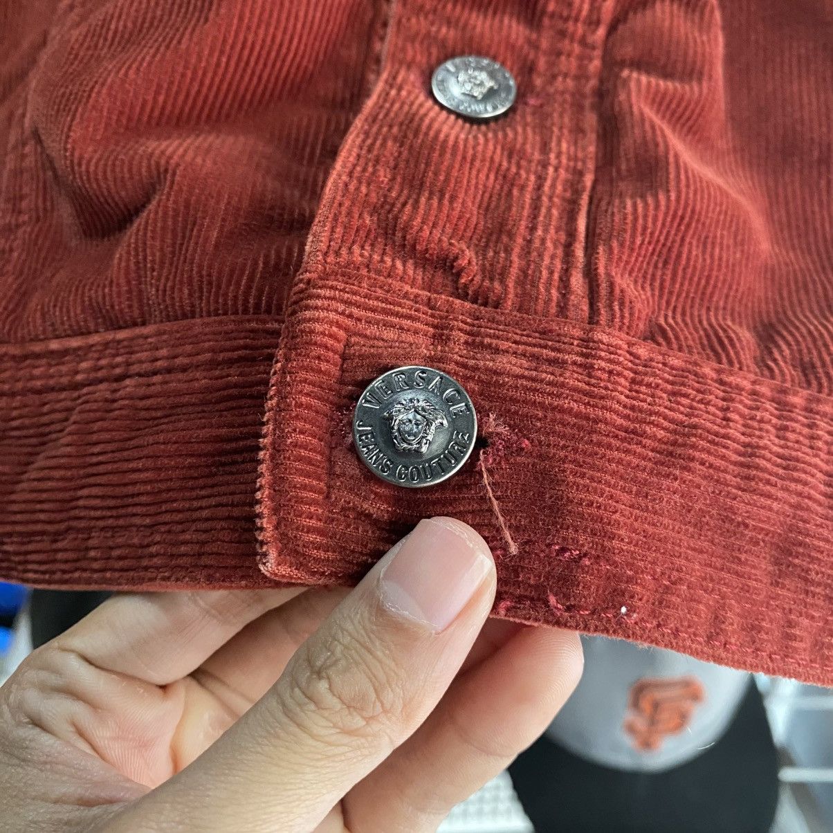 Versace Jeans Couture VINTAGE RARE🔥 Versace Jeans Couture Corduroy Denim Jacket Size US S / EU 44-46 / 1 - 9 Thumbnail