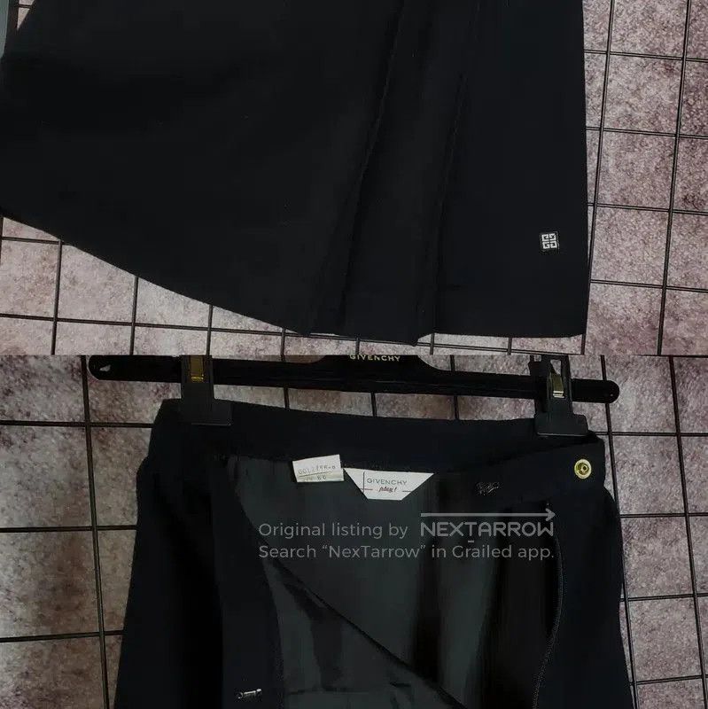 Givenchy Givenchy Black Wool Blend Embroidered Skirt . Size 23" - 3 Thumbnail