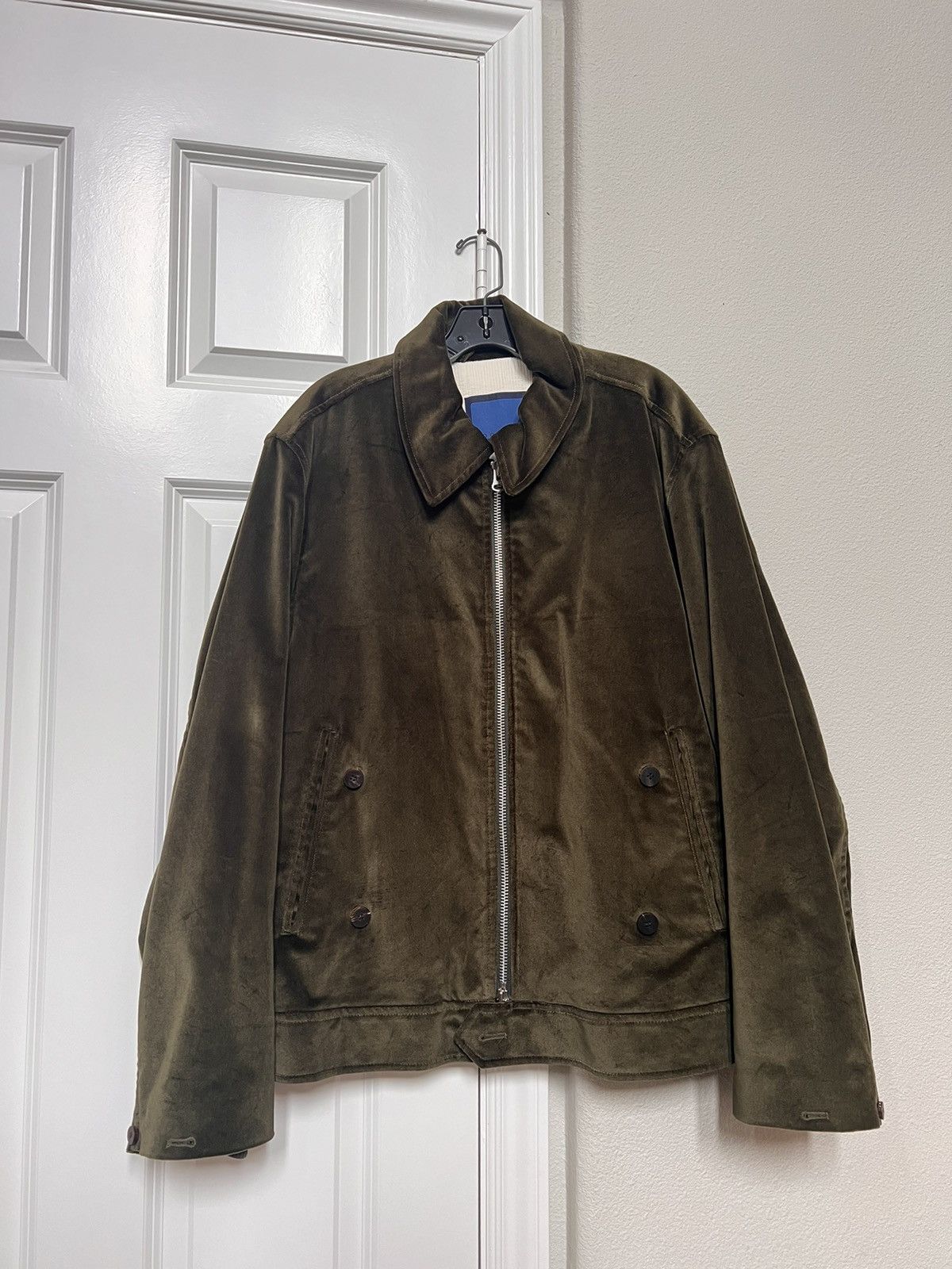 Cotton velvet moss bomber size xl