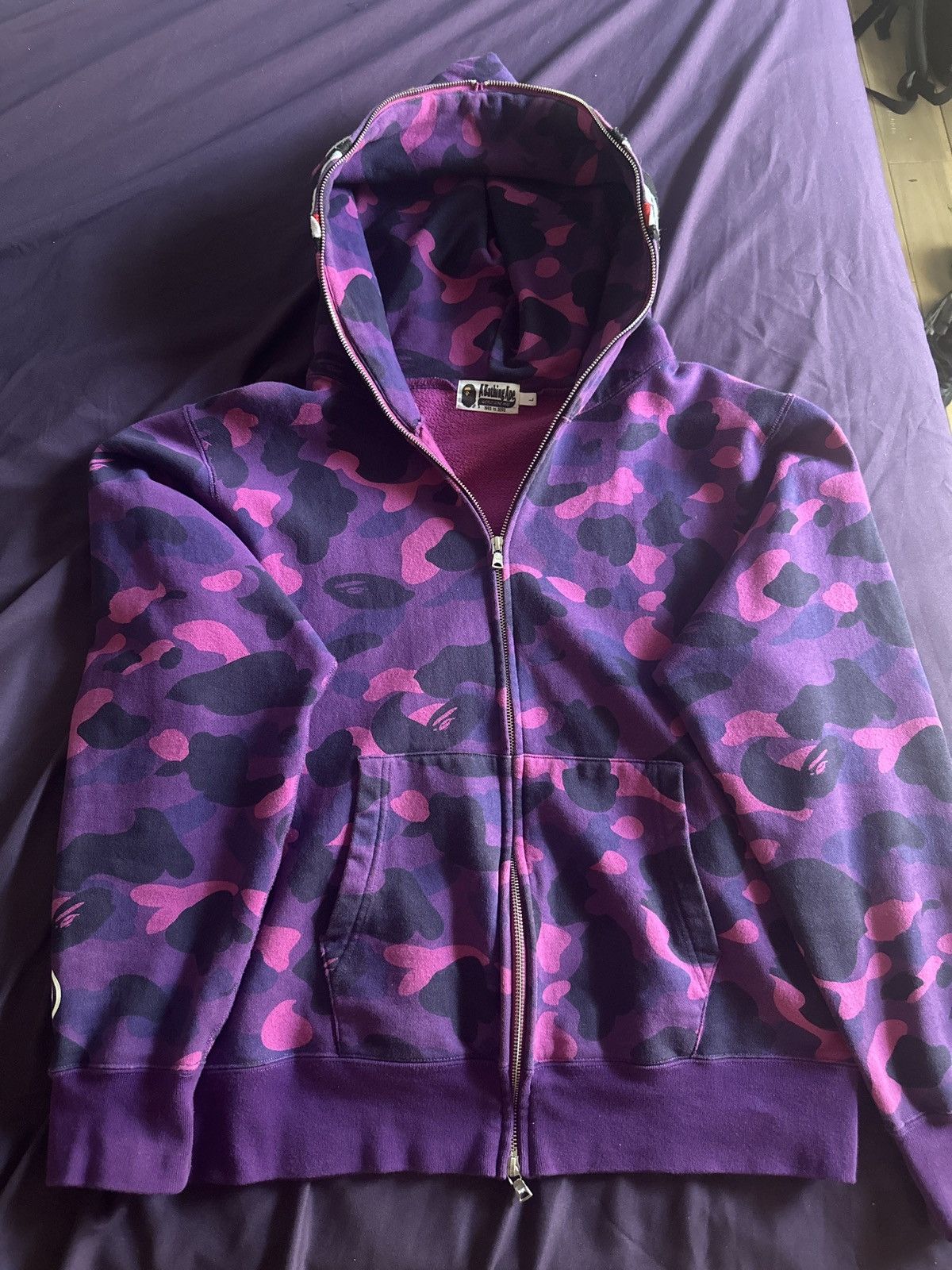 Bape COLOR CAMO SHARK FULL ZIP HOODIE Size US L / EU 52-54 / 3 - 4 Thumbnail