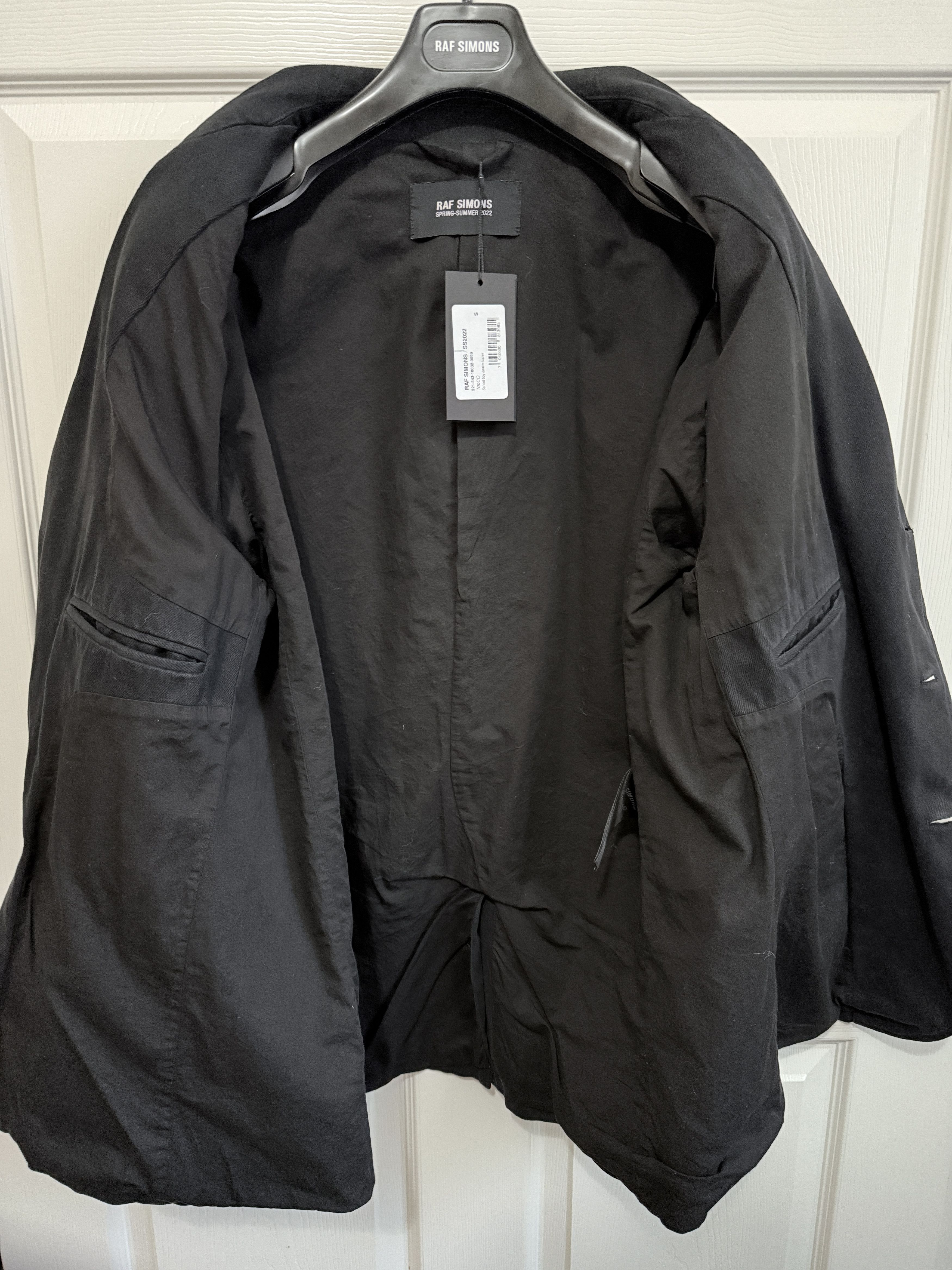 Raf Simons SS22 Black Denim Blazer Jacket Size US S / EU 44-46 / 1 - 8 Thumbnail