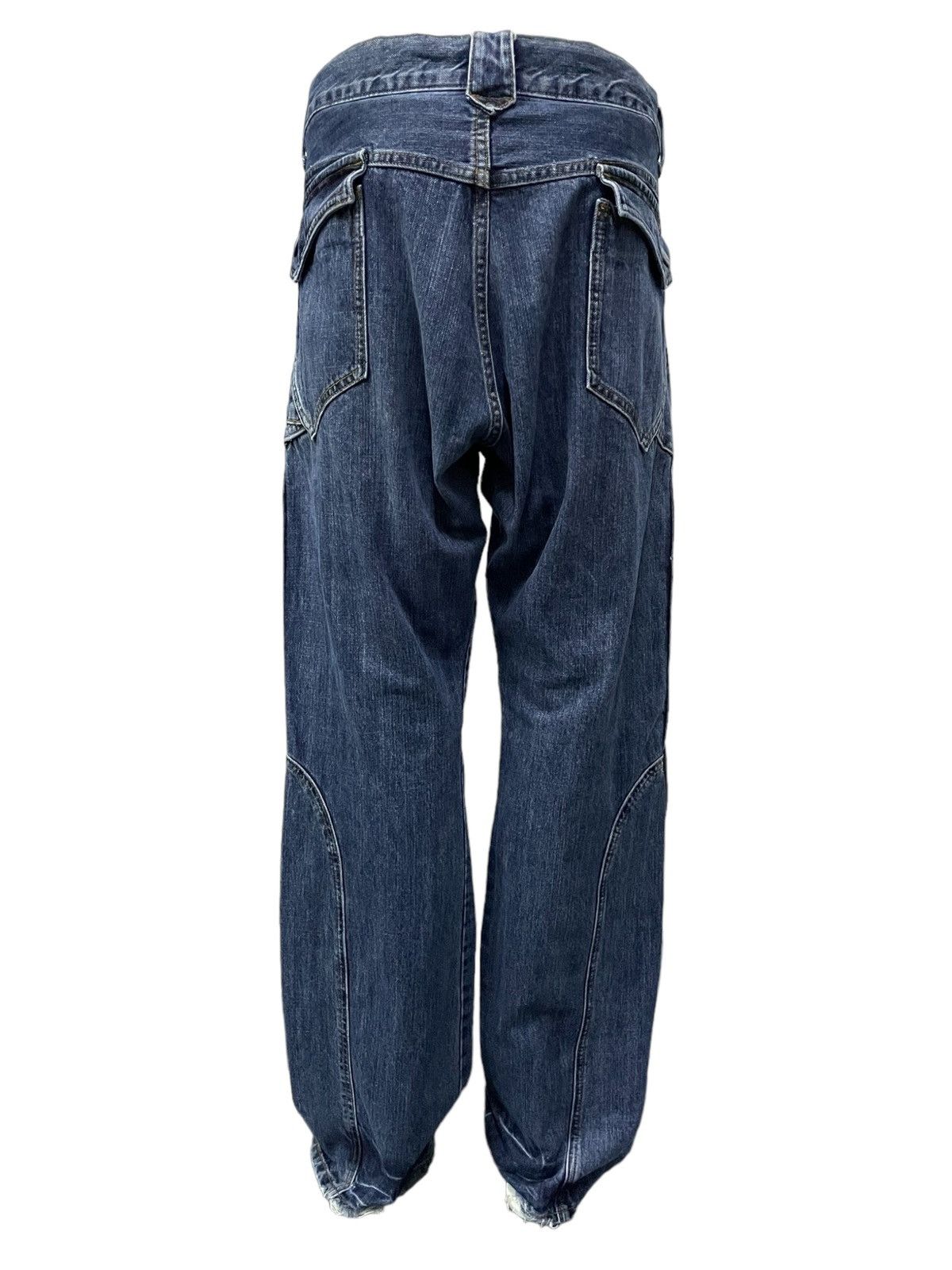 If Six Was Nine × In The Attic × Le Grande Bleu (L.G.B.) Paneled Asymmetrical Poems Flared Jeans Size US 34 / EU 50 - 6 Thumbnail