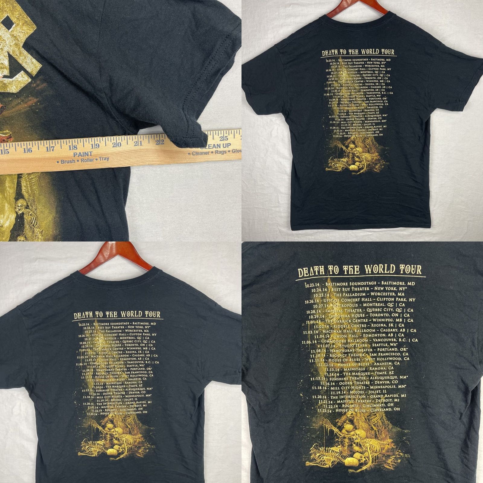 Gildan Kreator Shirt Mens Large Black Death To The World Tour 2014 Thrash Metal Concert Size US L / EU 52-54 / 3 - 8 Thumbnail