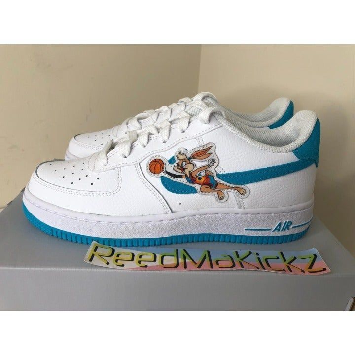Nike Nike Air Force 1 White Hare Space Jam GS 5Y Size US 5 / EU 37 - 1 Thumbnail
