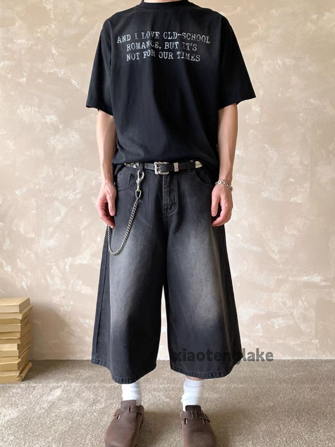 Jean Unisex washed faded cleanfit yuppie y2k flared shorts Size US 32 / EU 48 - 6 Thumbnail