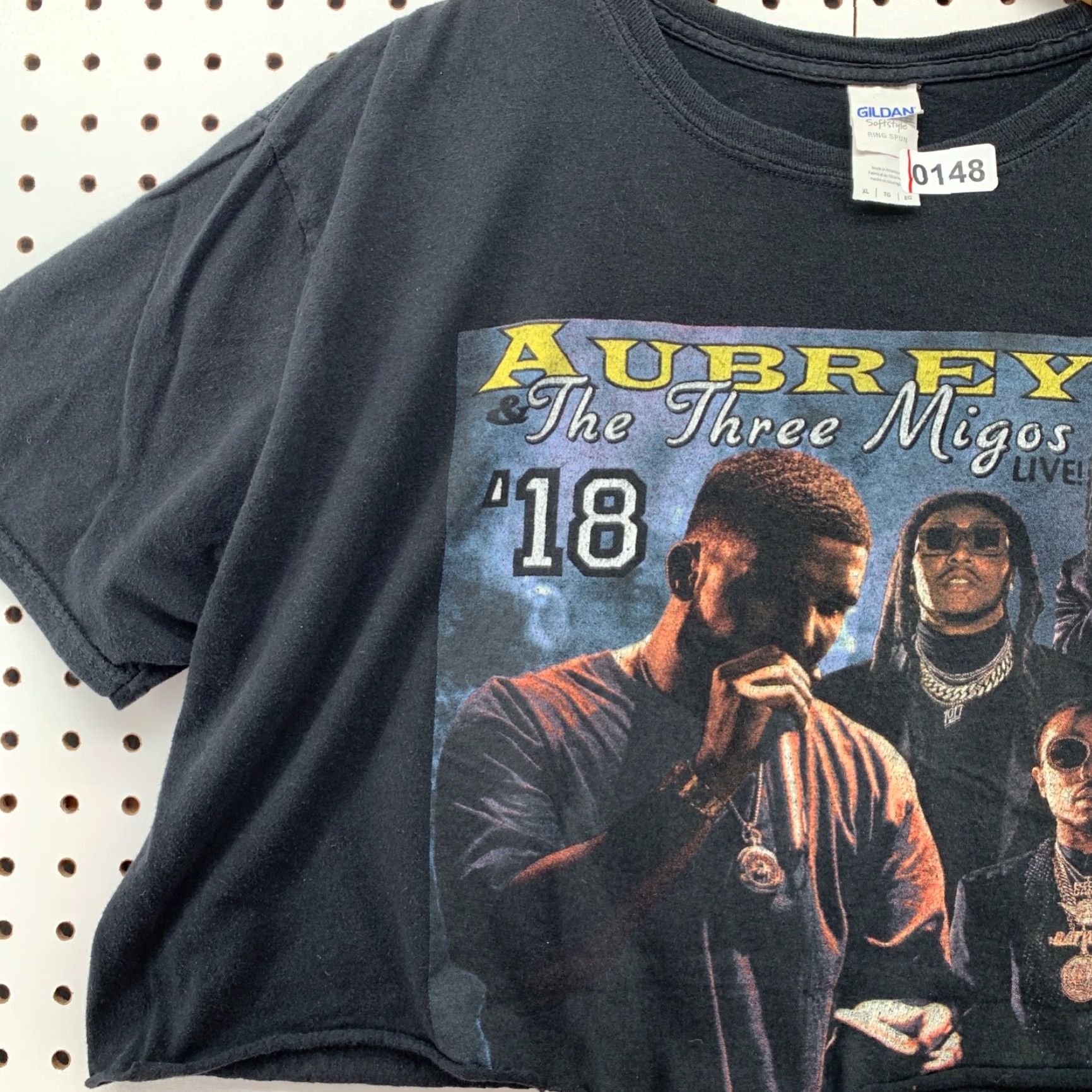 Gildan Drake MIGOS Shirt Womens XL Crop Top Hip Hop TEE 2018 Music Rap Black Cropped Shirt Womens XL Size XL / US 12-14 / IT 48-50 - 6 Thumbnail
