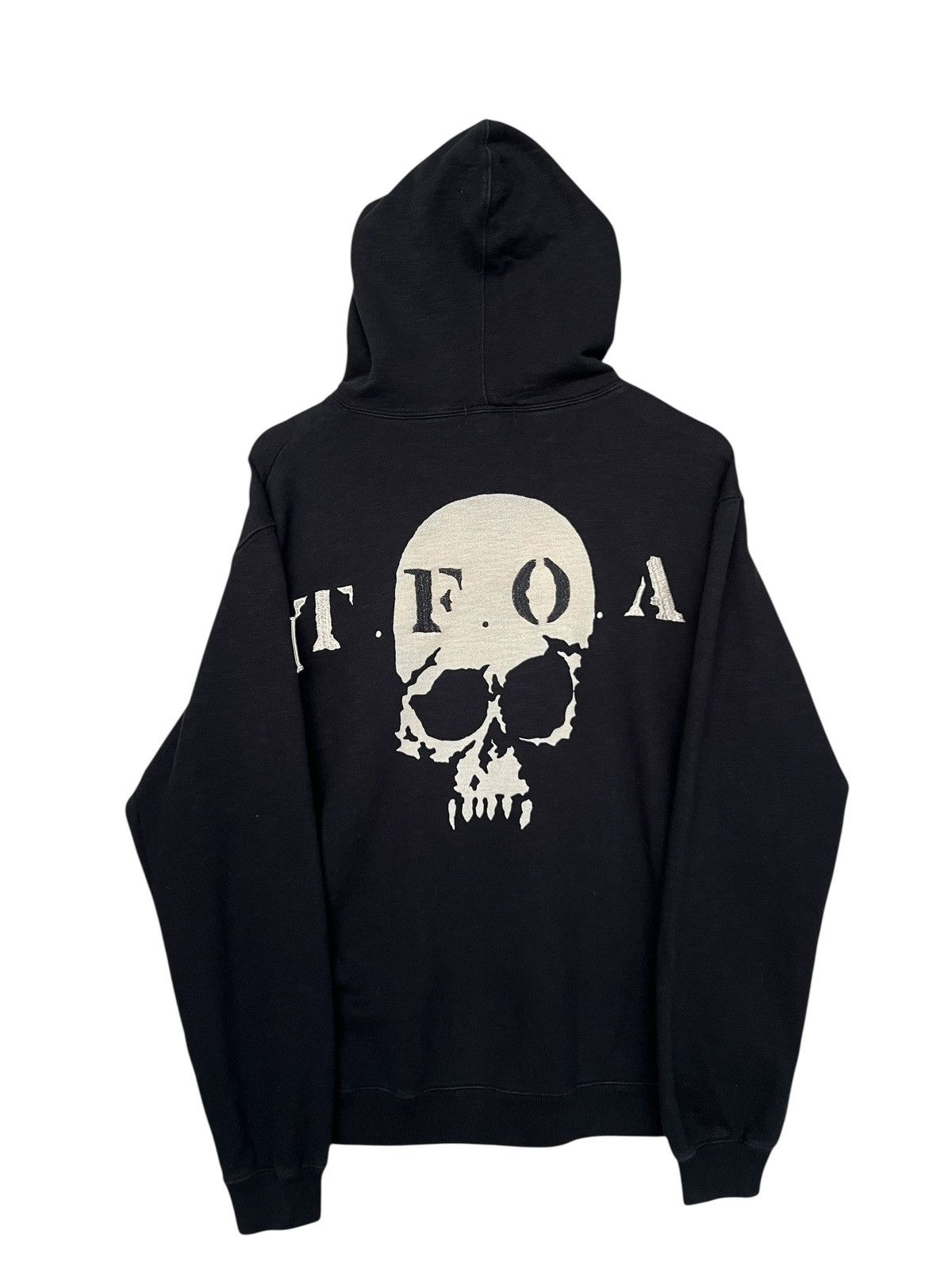 Japanese Brand TFOD Japanese Goth Bones Skull Backhit Black Hoodie Size US M / EU 48-50 / 2 - 4 Thumbnail