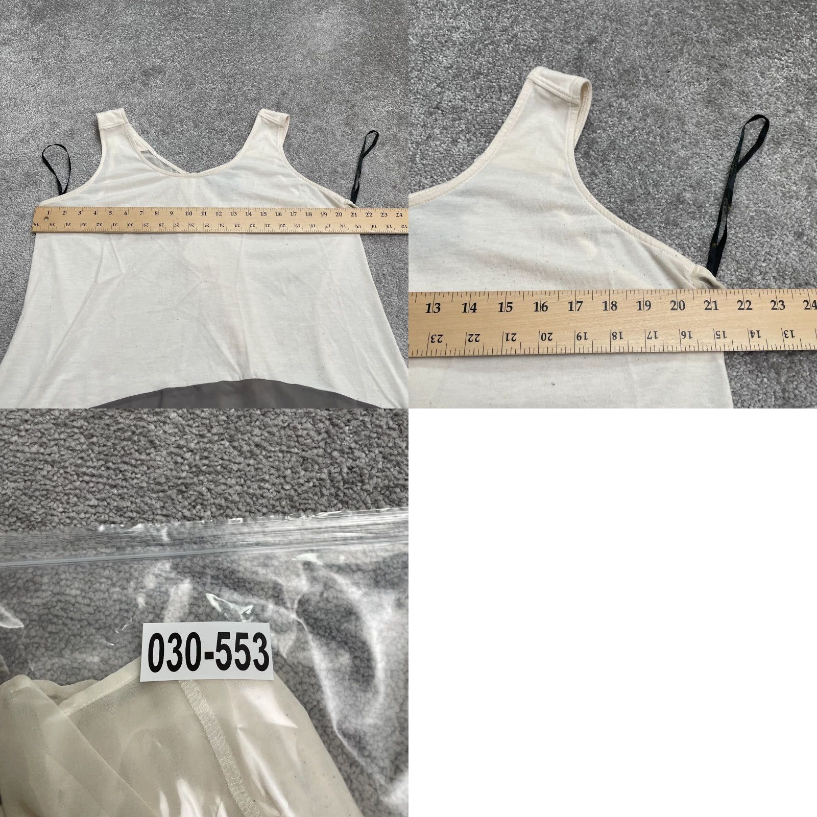 Vintage Kardashian Collection Tank Top Womens XL Ivory Chiffon Sleeveless Sheer Casual Sleeveless Tank Top Womens XL Ivory Chiffon Size XL / US 12-14 / IT 48-50 - 9 Thumbnail