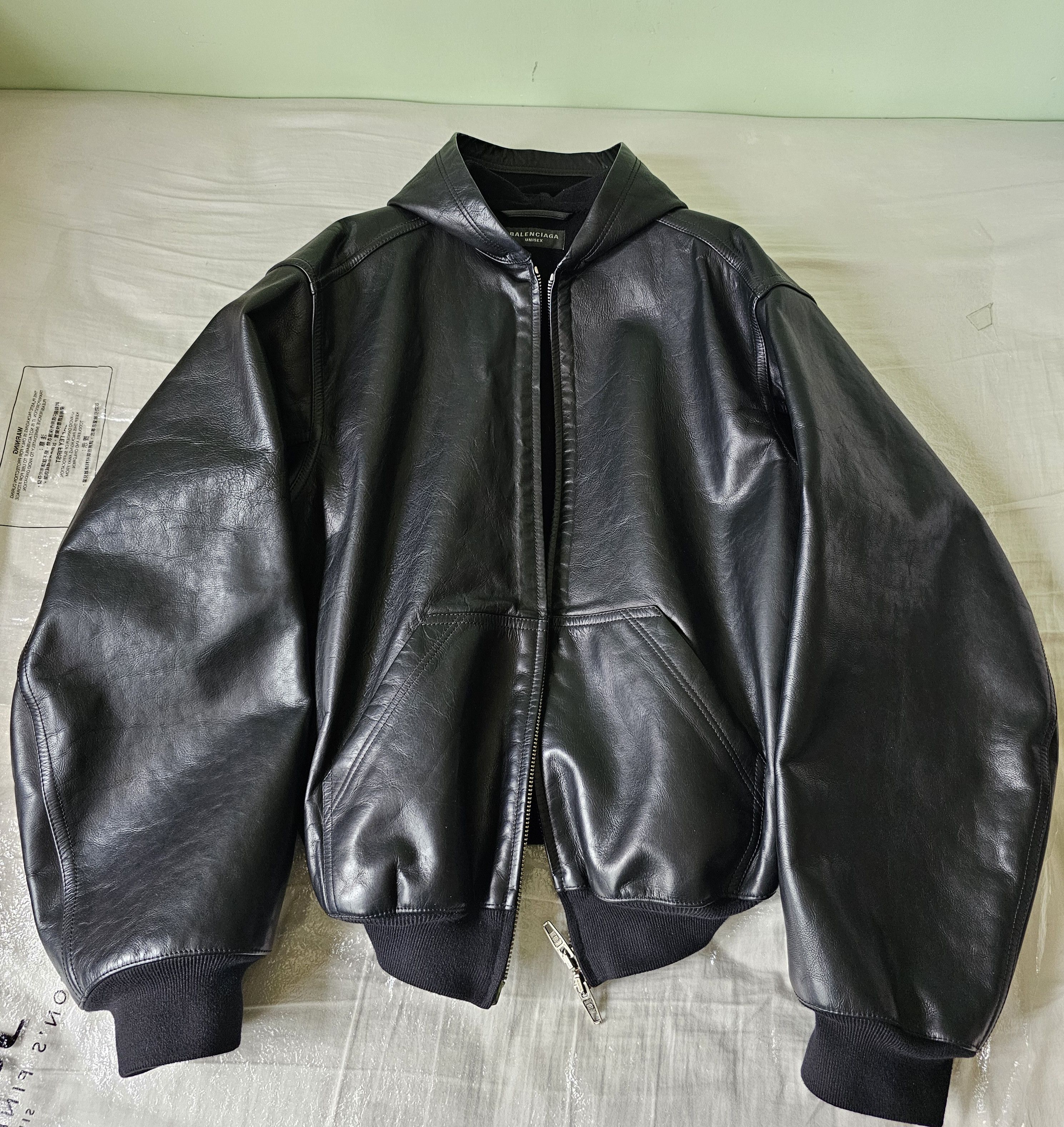 Balenciaga Balenciaga Leather Hoodie Jacket Lined with Cotton Size S / US 4 / IT 40 - 2 Thumbnail