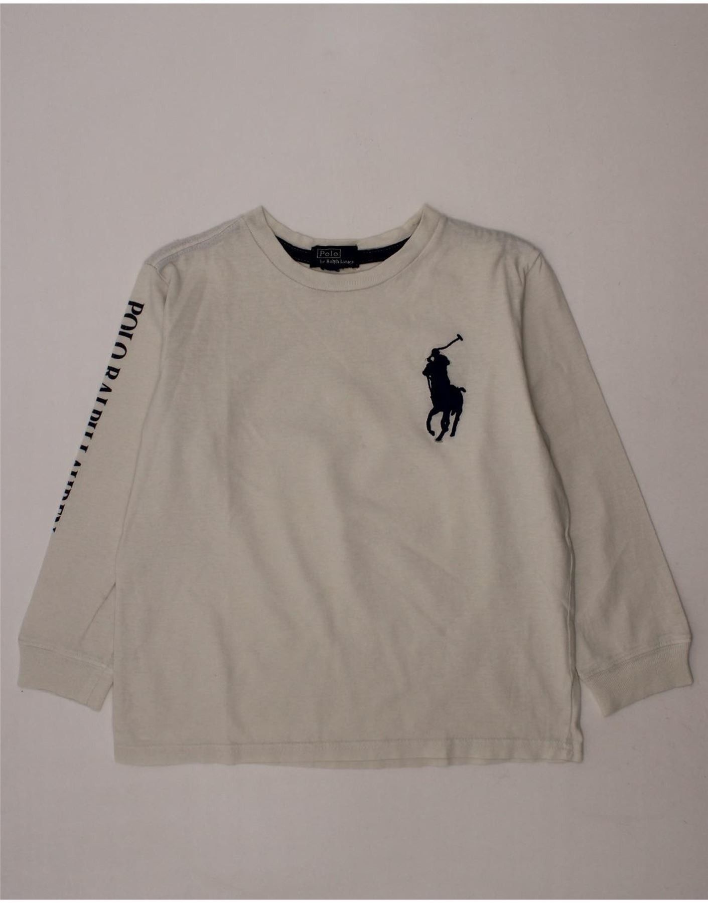Polo Ralph Lauren Boys Graphic Top Long Sleeve 7-8 Years White Size M / US 6-8 / IT 42-44 - 1 Thumbnail