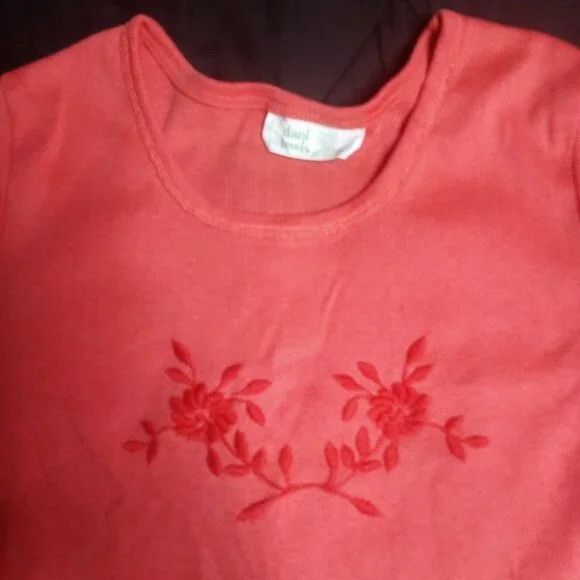 Vintage Vintage 70s Dani Lewis Floral Embroidered Top Blouse T-Shirt Size M / US 6-8 / IT 42-44 - 1 Thumbnail