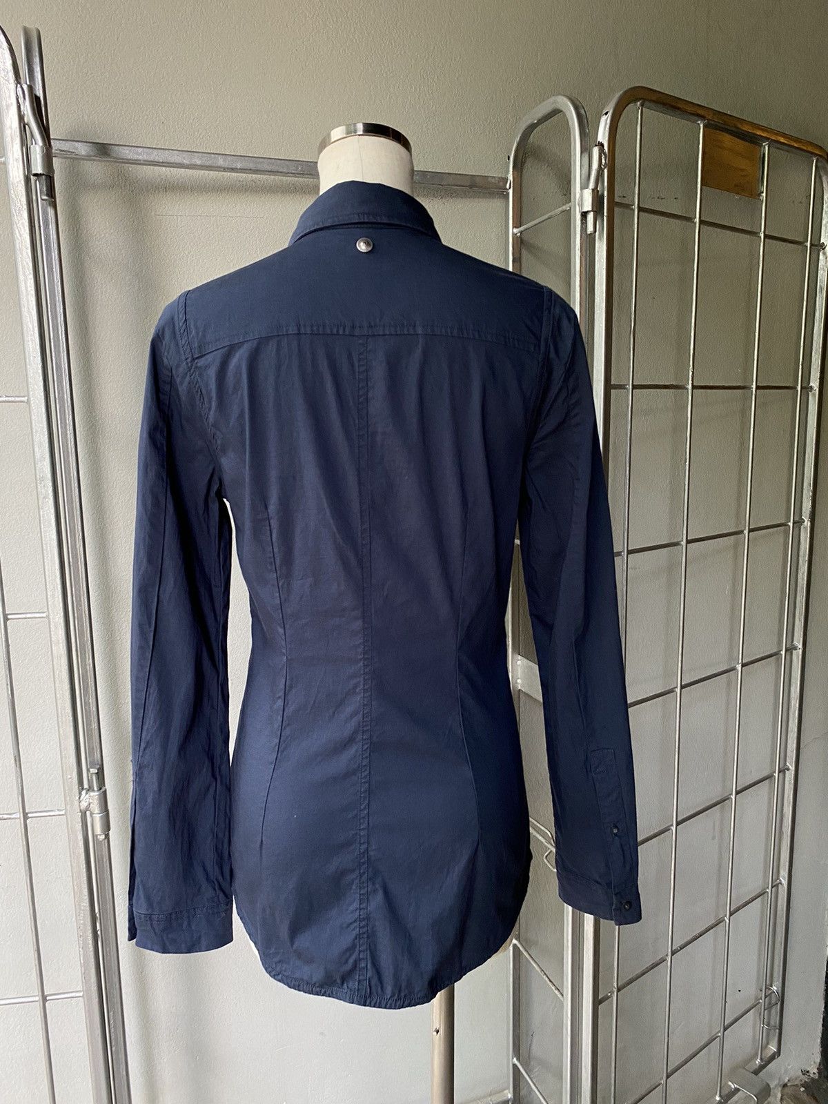Diesel DIESEL Slim-Fit Blue Long Sleeve Shirt for Women Size M / US 6-8 / IT 42-44 - 5 Thumbnail