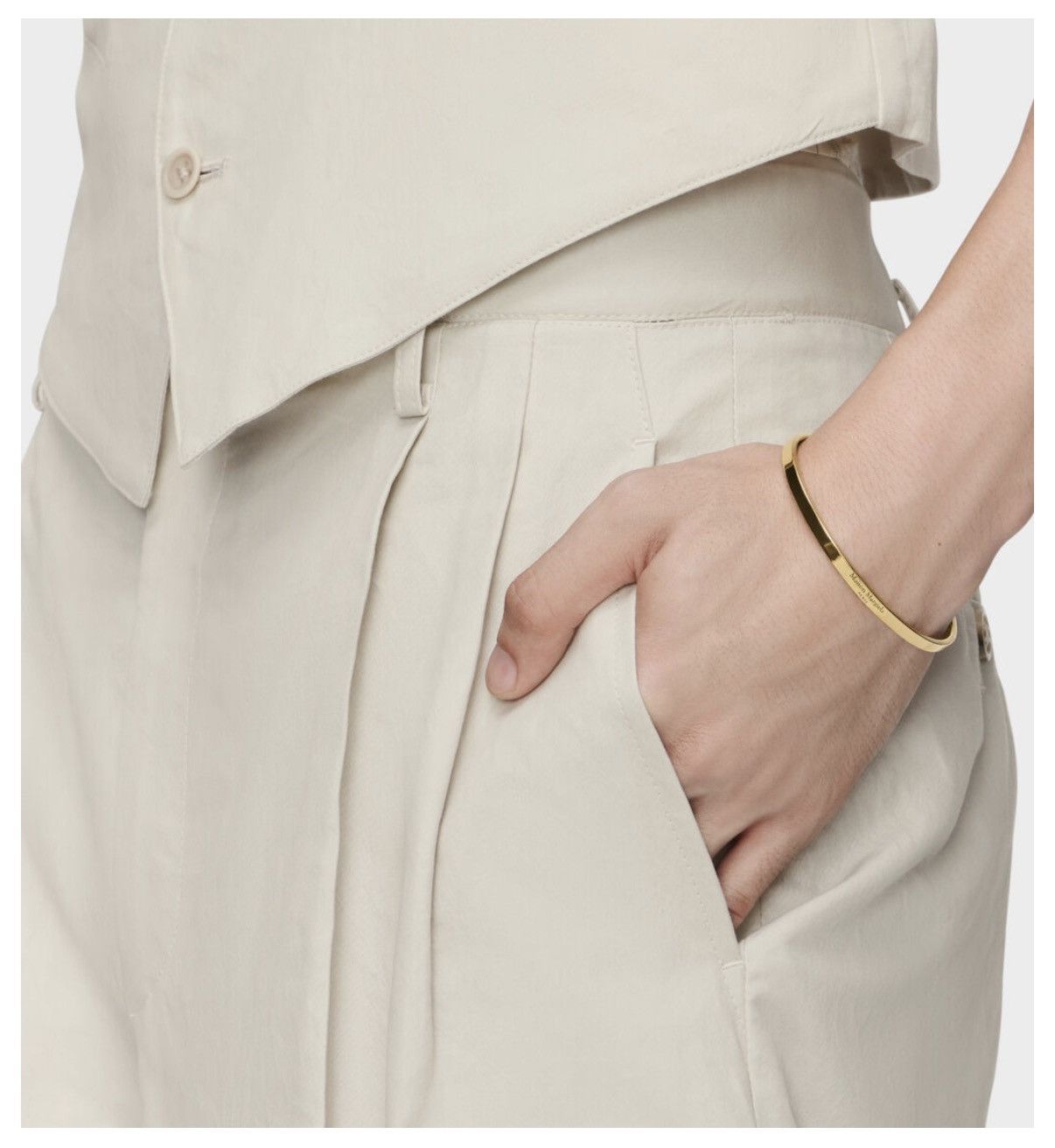 Maison Margiela Maison margiela logo slim cuff bracelet Size ONE SIZE - 2 Thumbnail