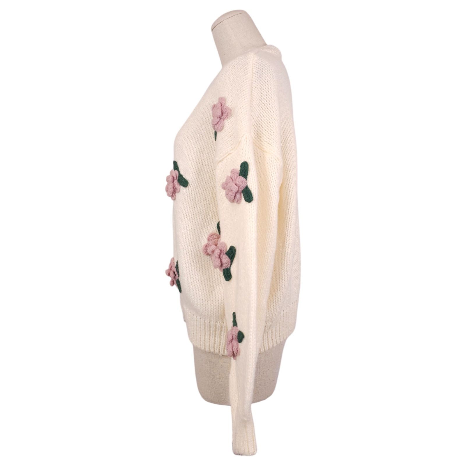 Luna Ivy Rose Cardigan Cream Sz Small