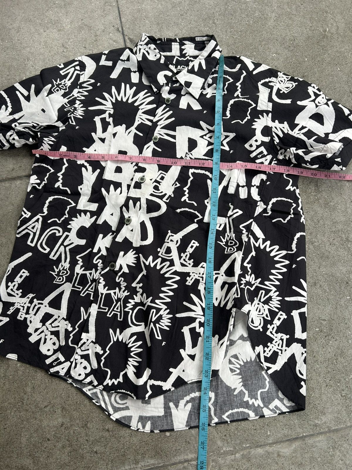 Comme des Garcons Comme Des Garcons Black AD2015 AOP Asymmetrical Shirt Size S / US 4 / IT 40 - 8 Thumbnail
