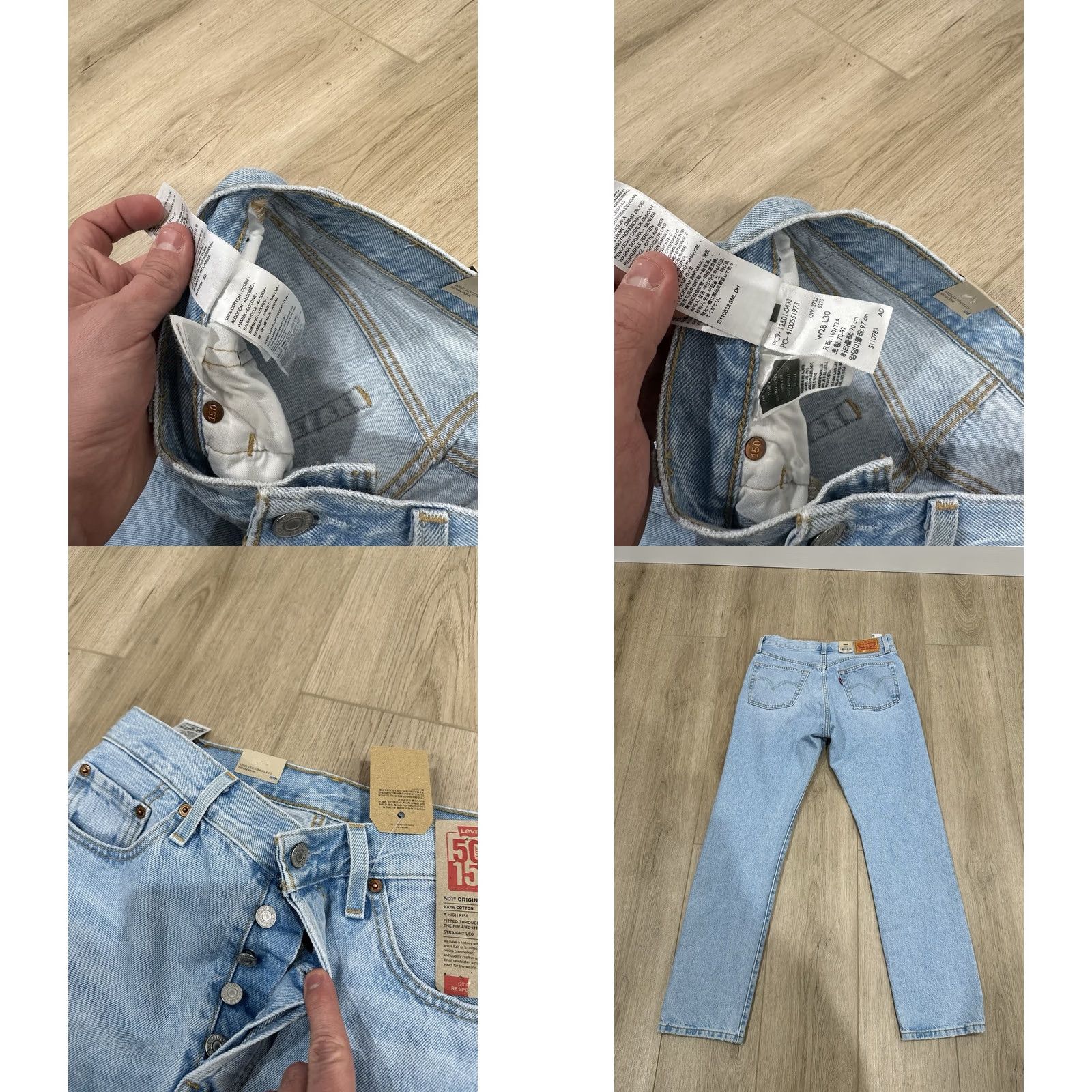 Levi's Levi's 501 Jeans Womens 30x29 Blue 150th Anniversary Distressed Button Fly NWT Size 30" / US 8 / IT 44 - 8 Thumbnail