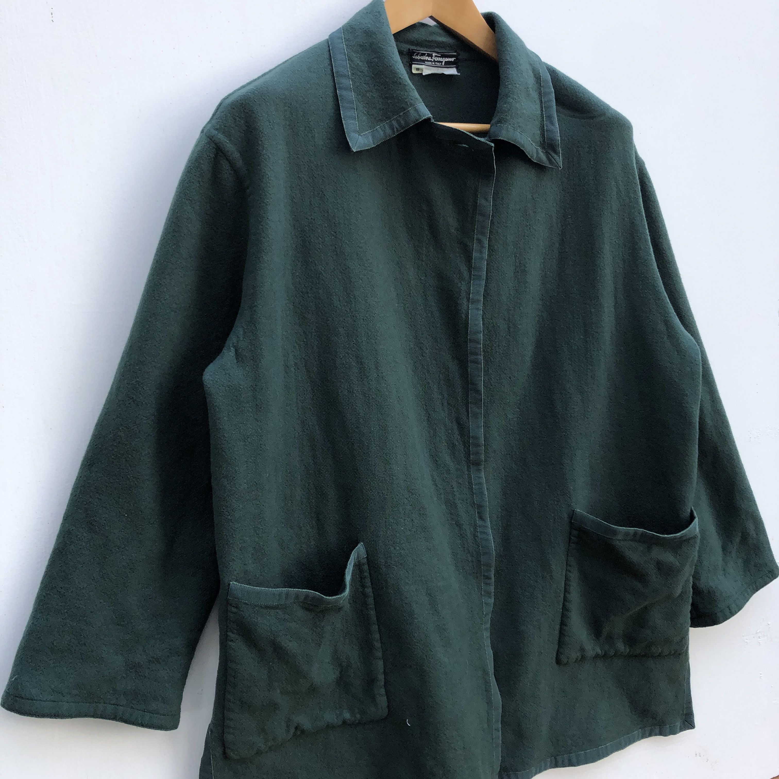 Salvatore Ferragamo 90s Vintage SALVATORE FERRAGAMO Wool Jacket #1021-35 Size US M / EU 48-50 / 2 - 2 Thumbnail