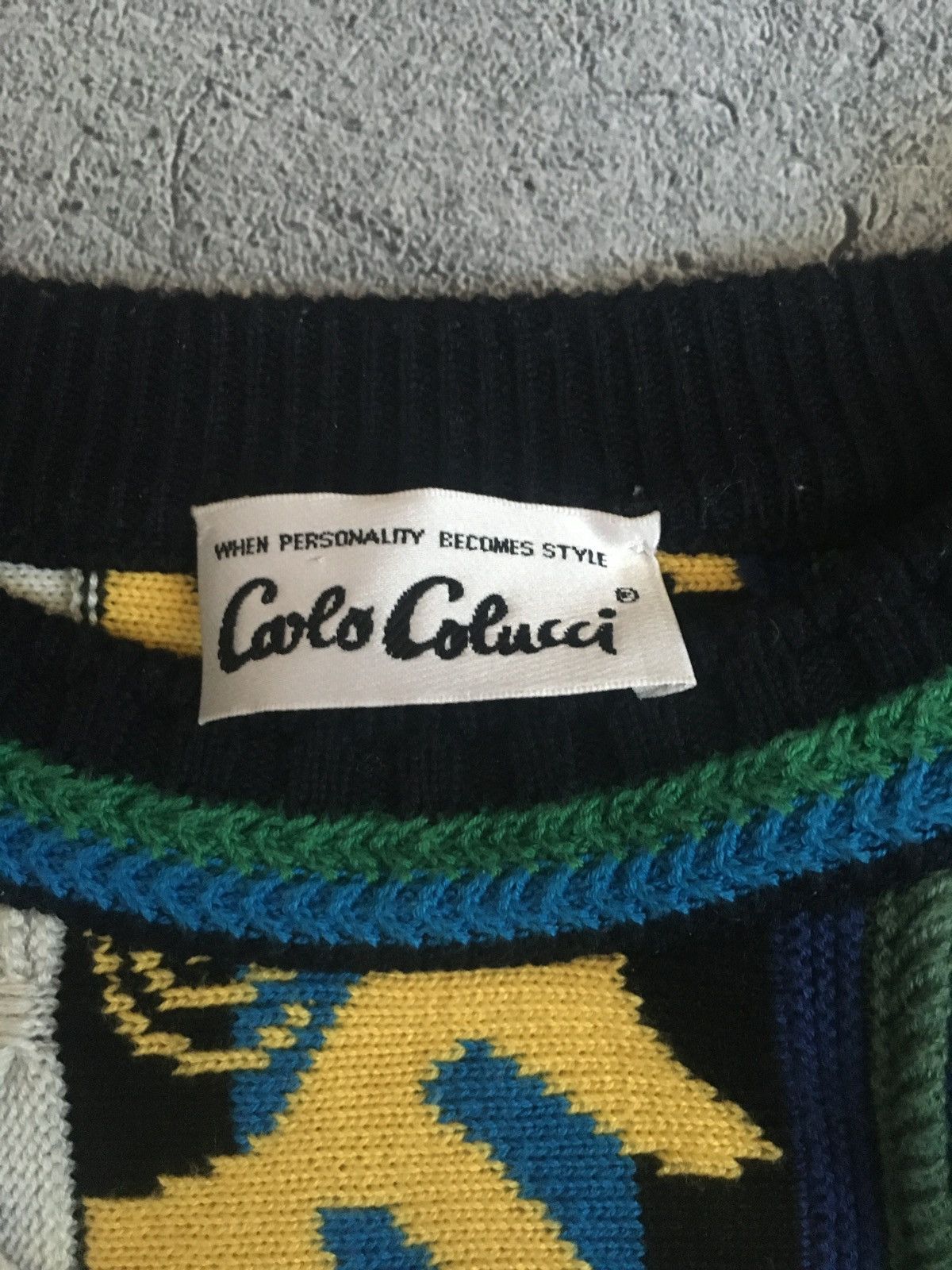 Carlo Colucci 🪢 Carlo Colucci Vintage Coogi Style Knit Y2K Style Sweater Size US M / EU 48-50 / 2 - 2 Thumbnail