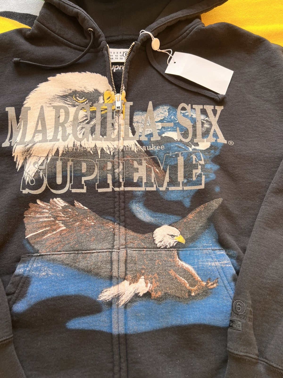 Maison Margiela × Supreme Supreme MM6 Maison Margiela Eagle Zip Up Hooded Sweatshirt Size US XL / EU 56 / 4 - 17 Thumbnail