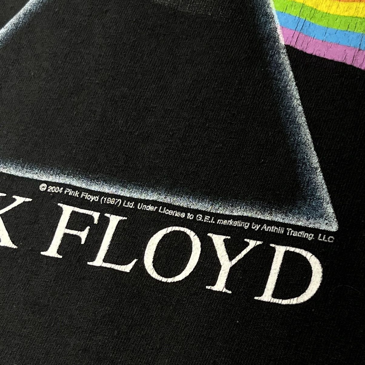 Band Tees × Pink Floyd × Vintage VTG Pink Floyd Tee Shirt Black Dark Side Of Moon Rock Band Size US L / EU 52-54 / 3 - 4 Thumbnail