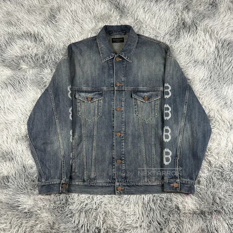 Balenciaga Balenciaga Double B logo denim jacket Size US M / EU 48-50 / 2 - 1 Thumbnail