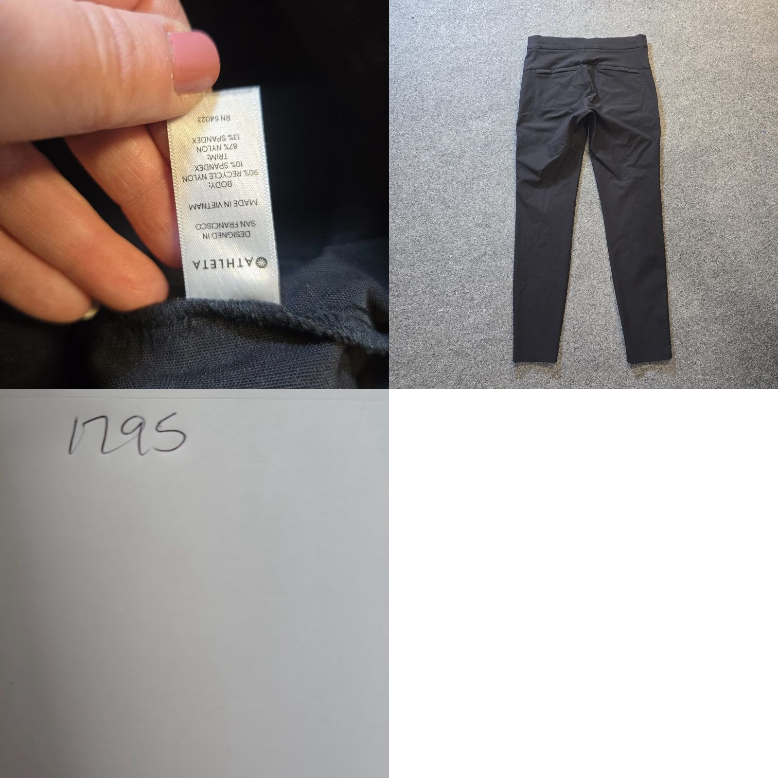 Athleta Athleta Pants Womens Size 4 Black Taper Pockets Stretch Athletic Casual Basic Size 27" / US 4 / IT 40 - 8 Thumbnail