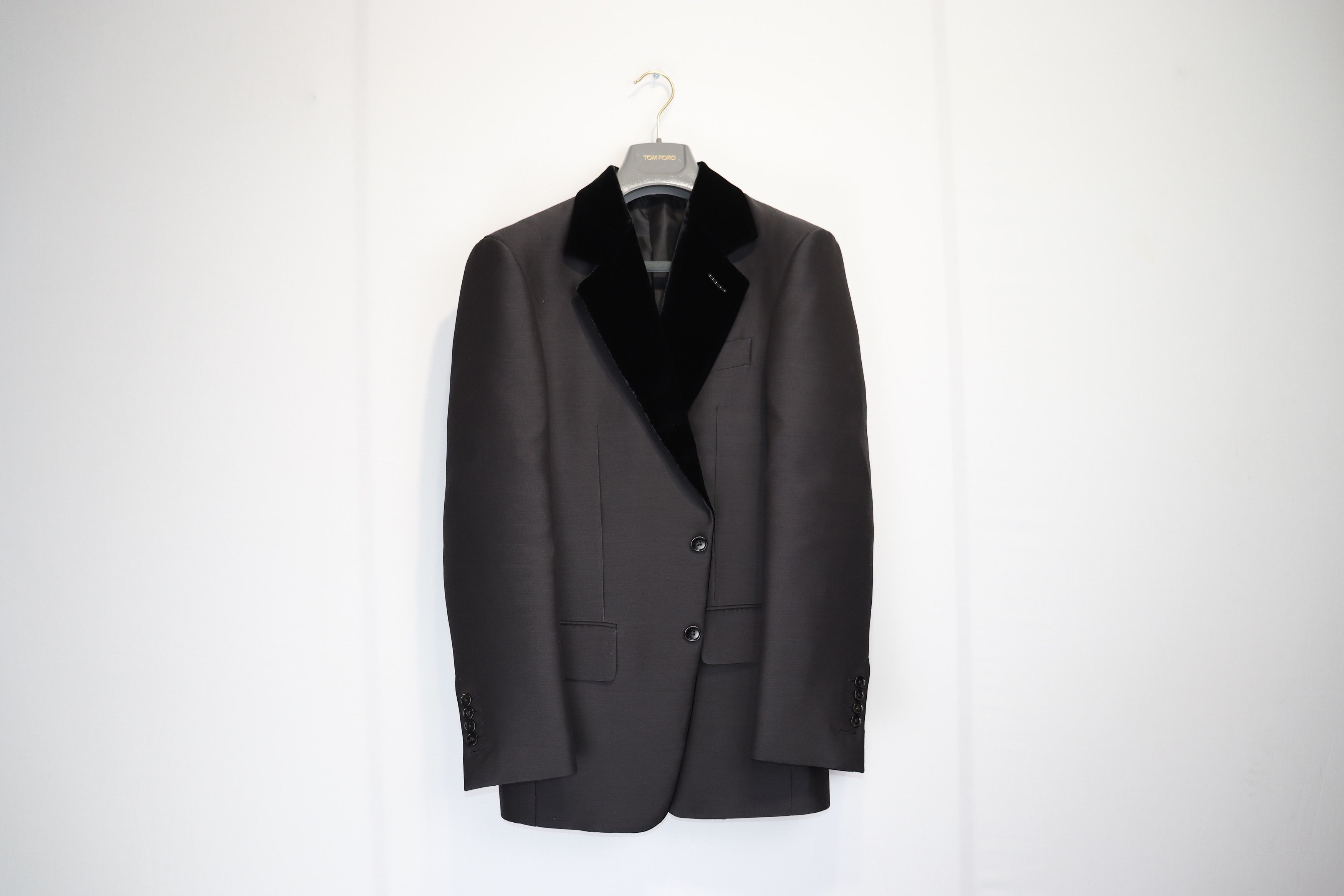 Tom Ford o1rshd1 Velvet Lapel Evening Suit in Black Size US S / EU 44-46 / 1 - 4 Thumbnail