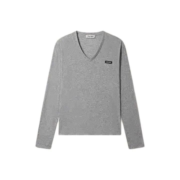 Miu Miu Miu Miu Gray Crew Neck T-Shirt 0079 Size M / US 6-8 / IT 42-44 - 1 Thumbnail