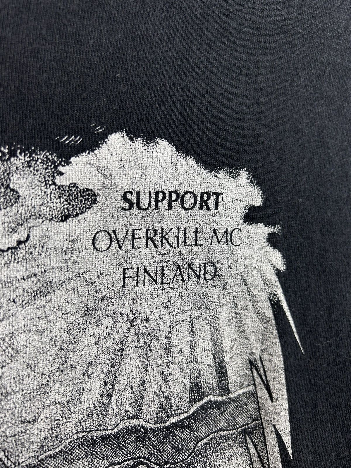 Harley Davidson 90s Vintage Support Overkill MC Finland Single Stitch Tee Size US XL / EU 56 / 4 - 3 Thumbnail