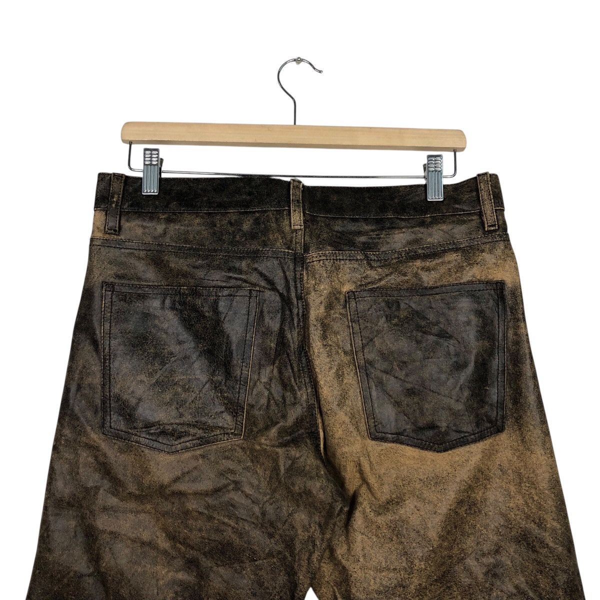 Japanese Brand 📌Vintage Biker Racing Leather Pants Dual Issey Miyake Size US 32 / EU 48 - 10 Thumbnail