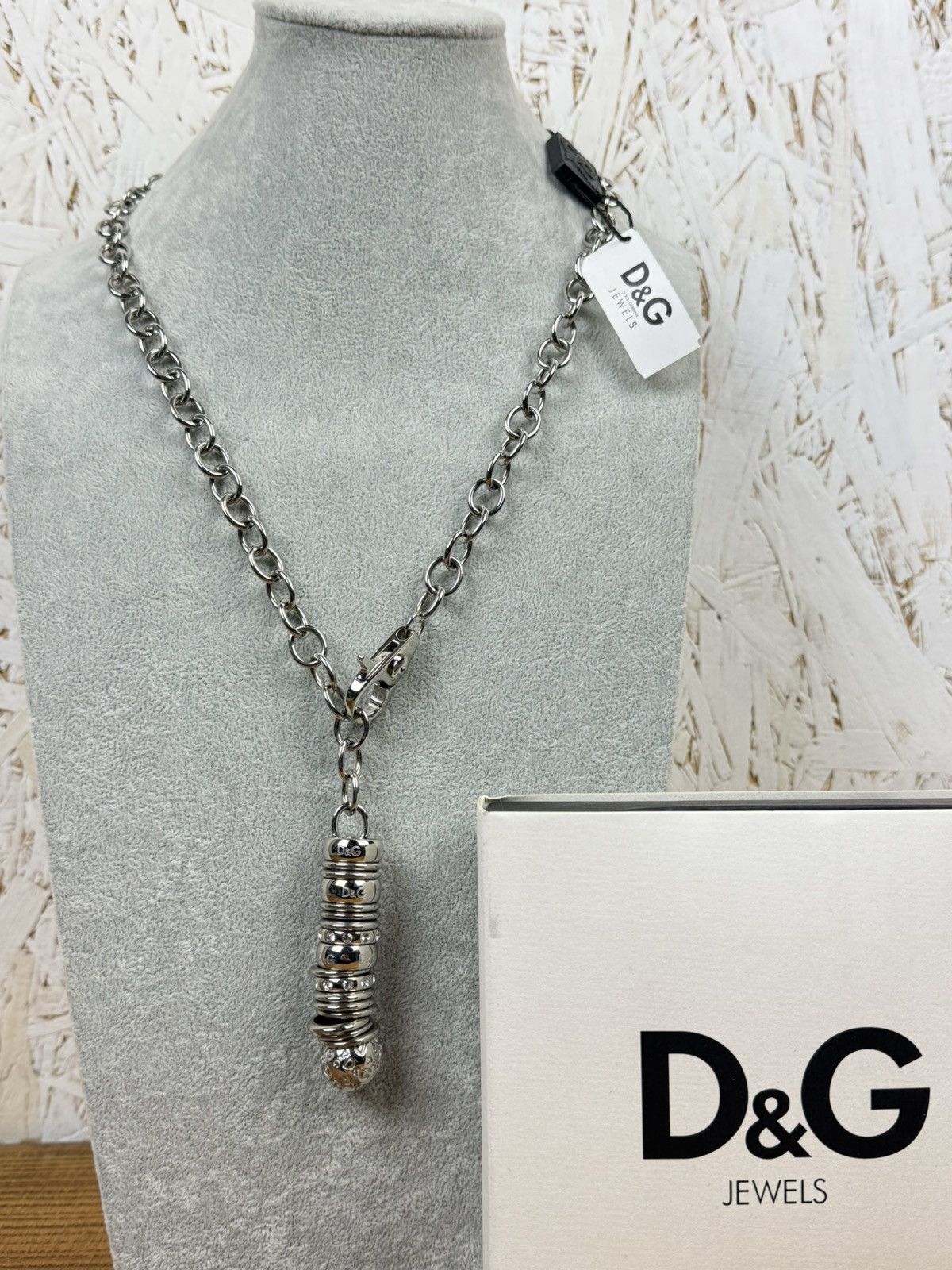 Dolce & Gabbana Dolce & Gabbana Chain Ring Stack Pendant Necklace Size ONE SIZE - 1 Thumbnail