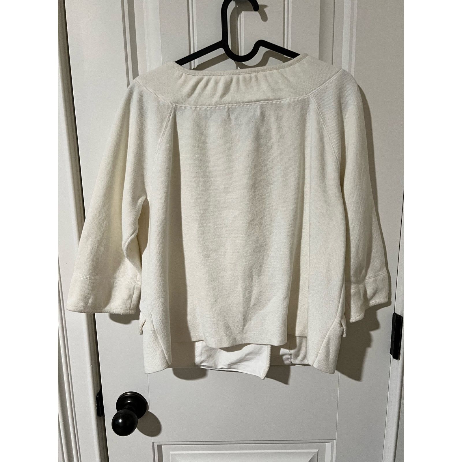 Ralph Lauren Women's Ivory White Linen Blend Peacoat 3/4 Sleeves Jacket M Size M / US 6-8 / IT 42-44 - 11 Thumbnail