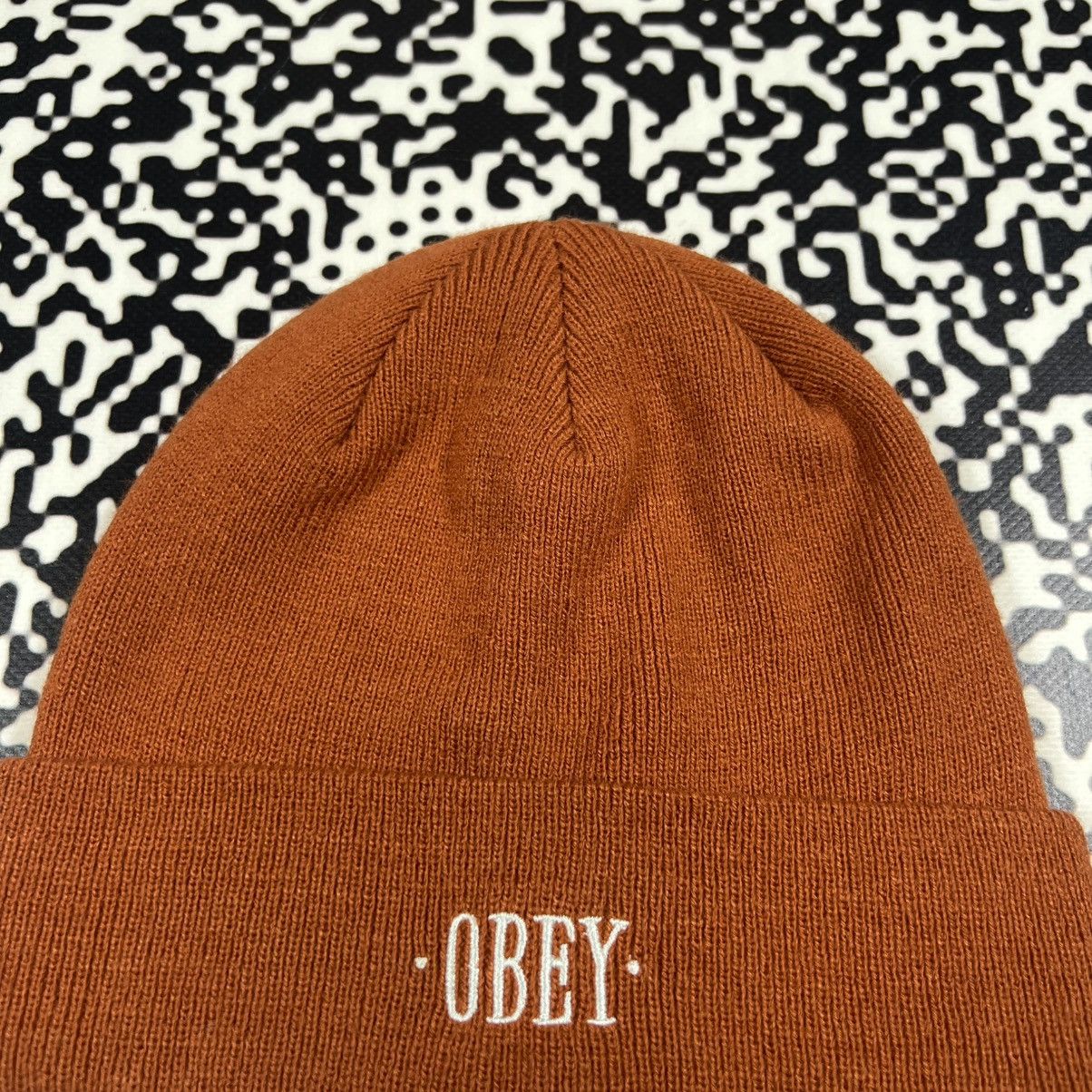 Obey Vintage Y2K Obey Mini Logo Beanie Hat Sk8 Skate Style Size ONE SIZE - 6 Thumbnail